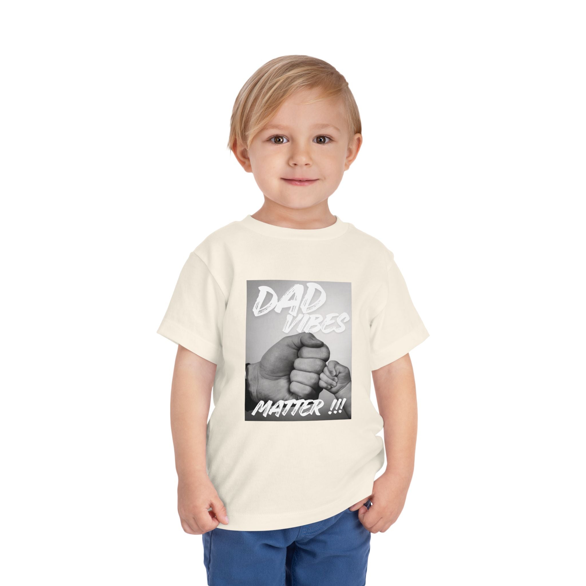 Toddler Tee — "Dad Vibes Matter" Fist Bump Baby Shirt