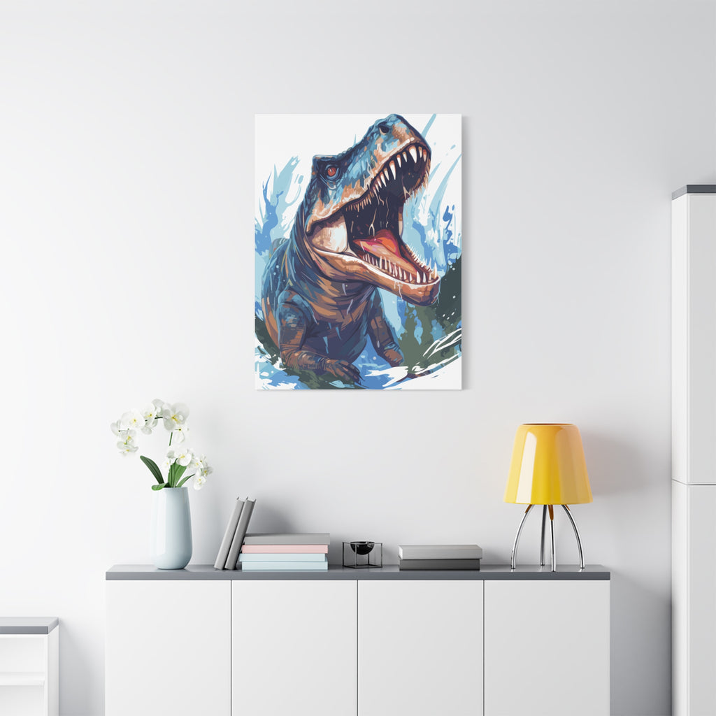 T-Rex Roar Matte Canvas Print