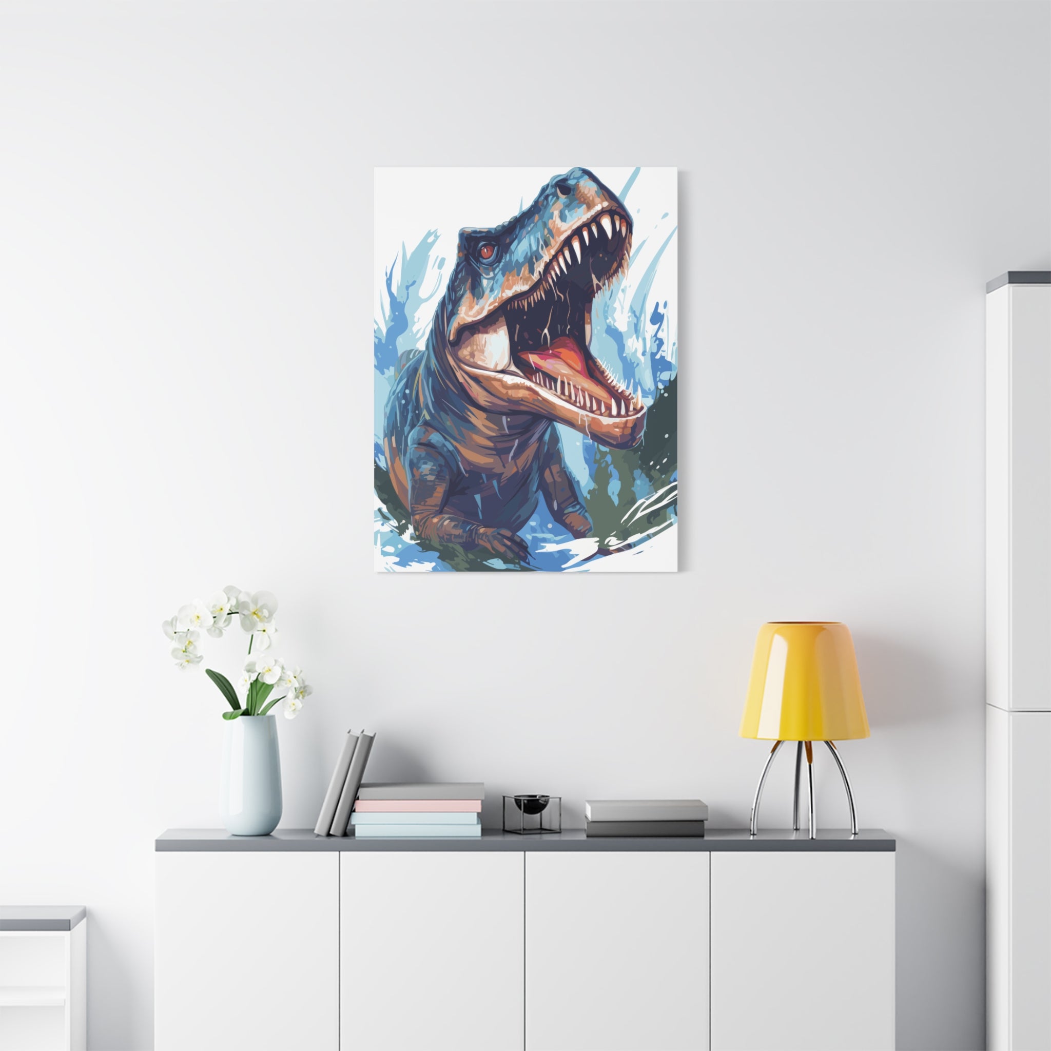 T-Rex Roar Matte Canvas Print