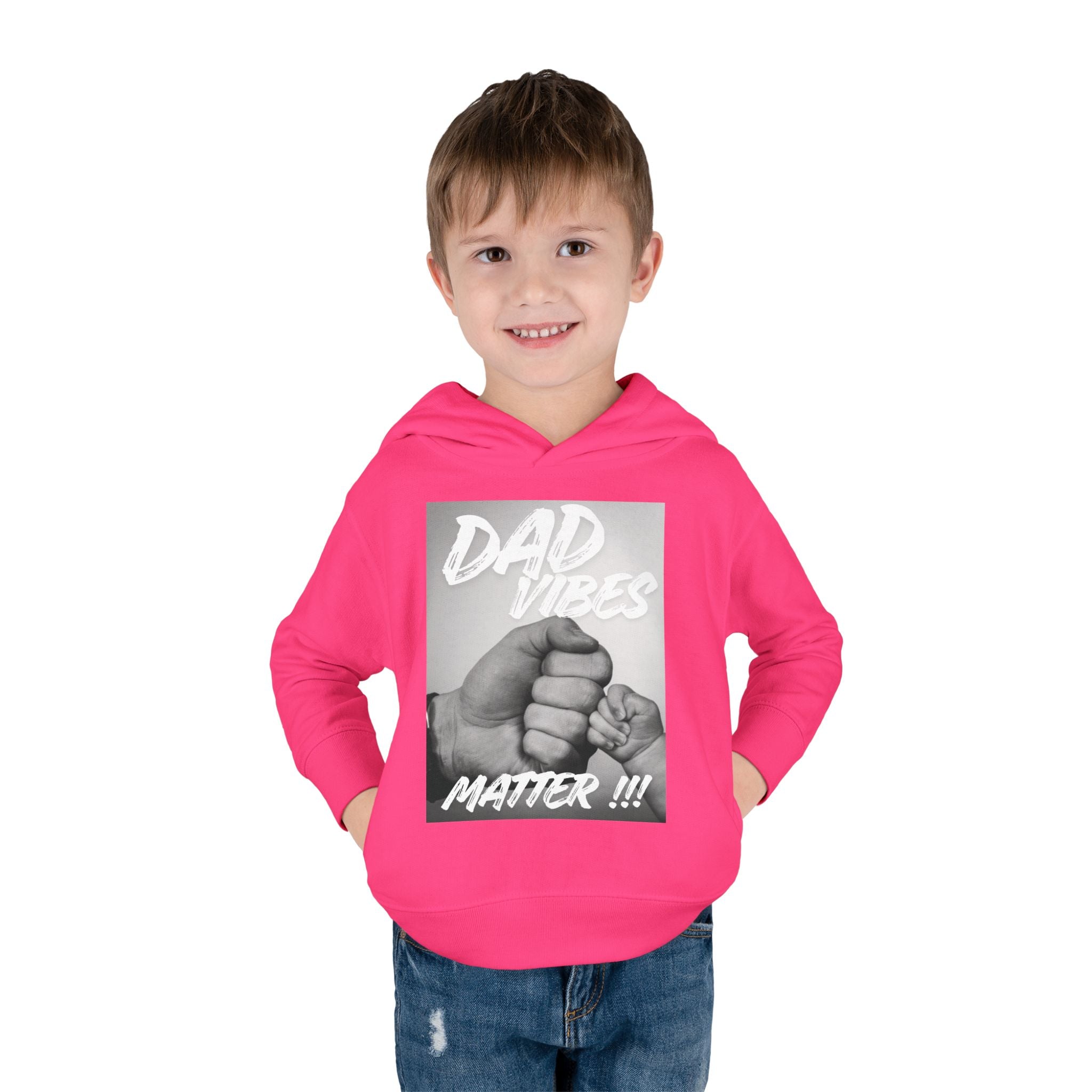 Toddler Hoodie — "Dad Vibes Matter" Fist Bump Pullover (Father’s Day Gift)