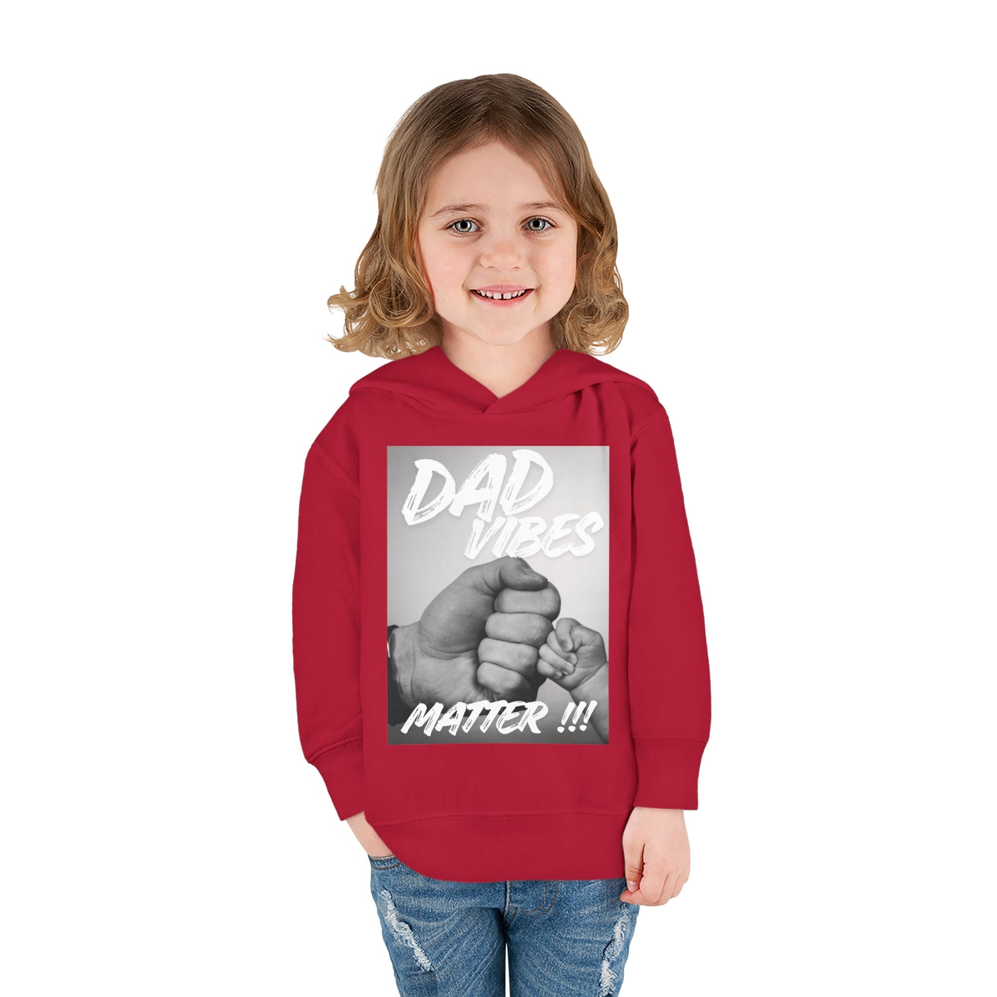 Toddler Hoodie — "Dad Vibes Matter" Fist Bump Pullover (Father’s Day Gift)