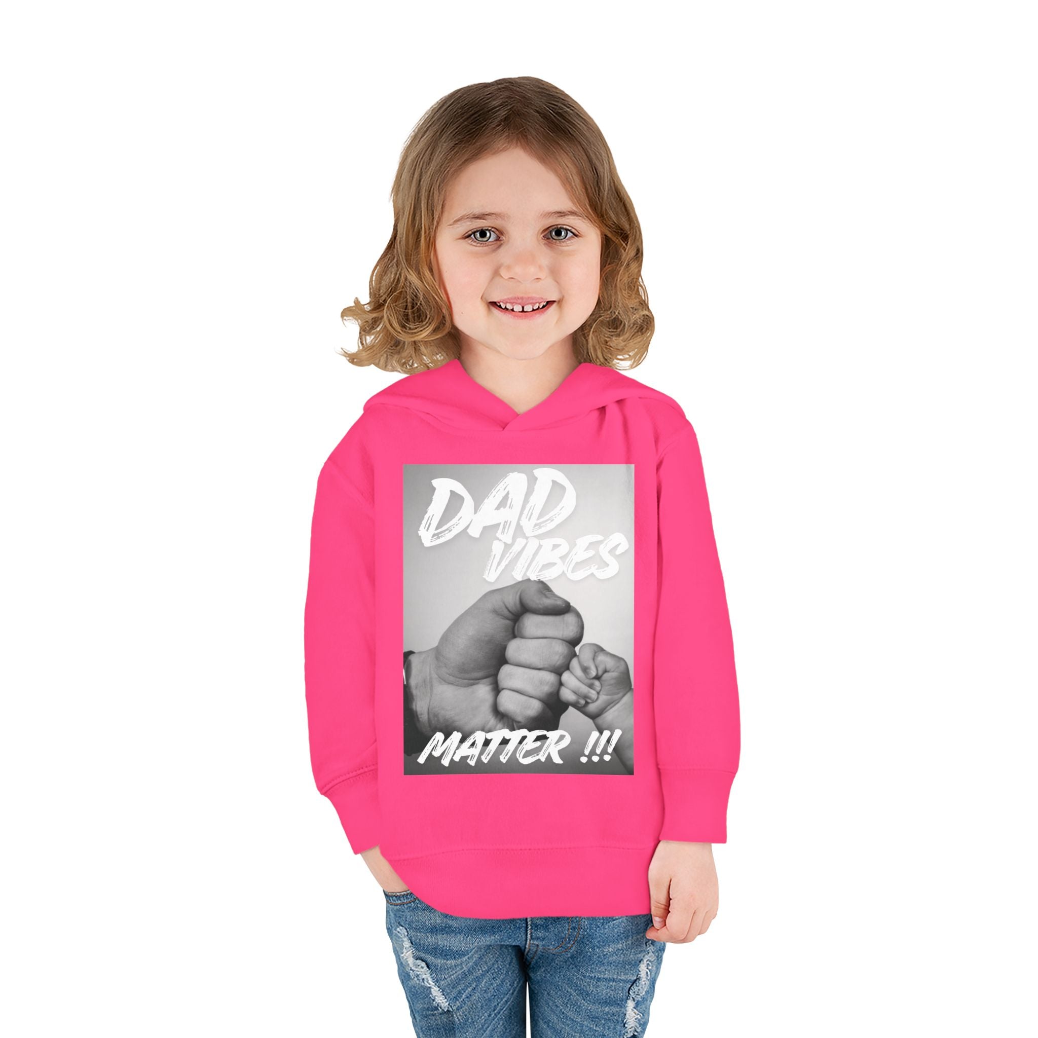 Toddler Hoodie — "Dad Vibes Matter" Fist Bump Pullover (Father’s Day Gift)