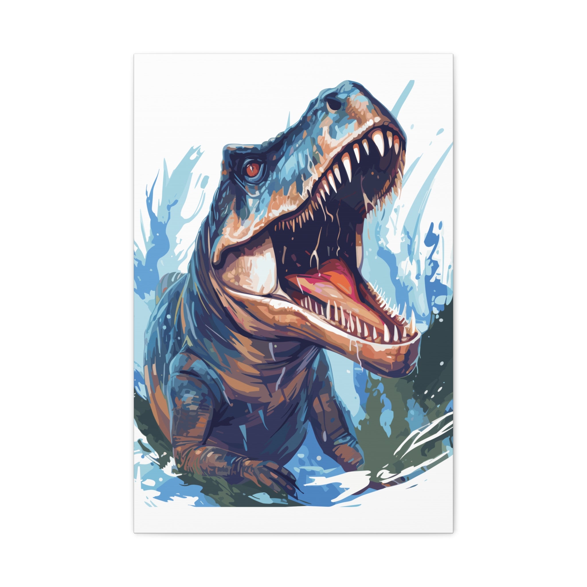 T-Rex Roar Matte Canvas Print