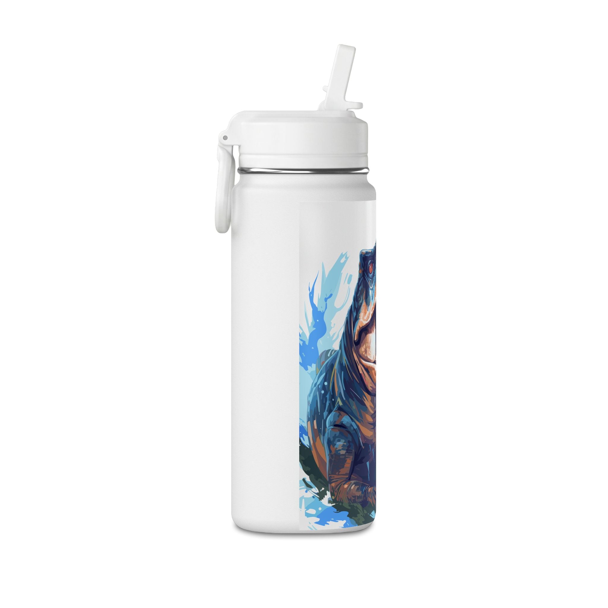 T-Rex Water Bottle — 20oz Dinosaur Sports Bottle with Straw