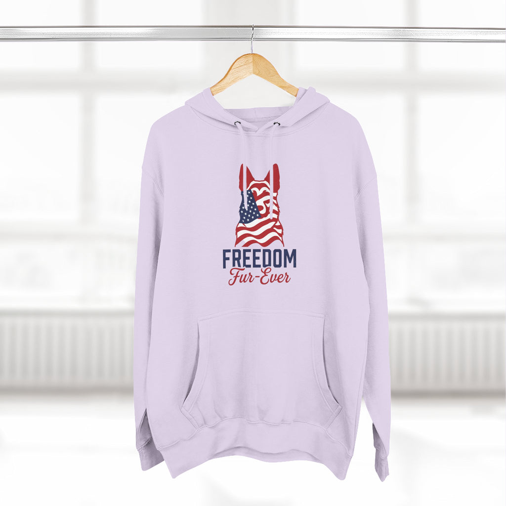 Freedom Fur-ever Hoodie — Patriotic Dog Paw Print Fleece Hoodie