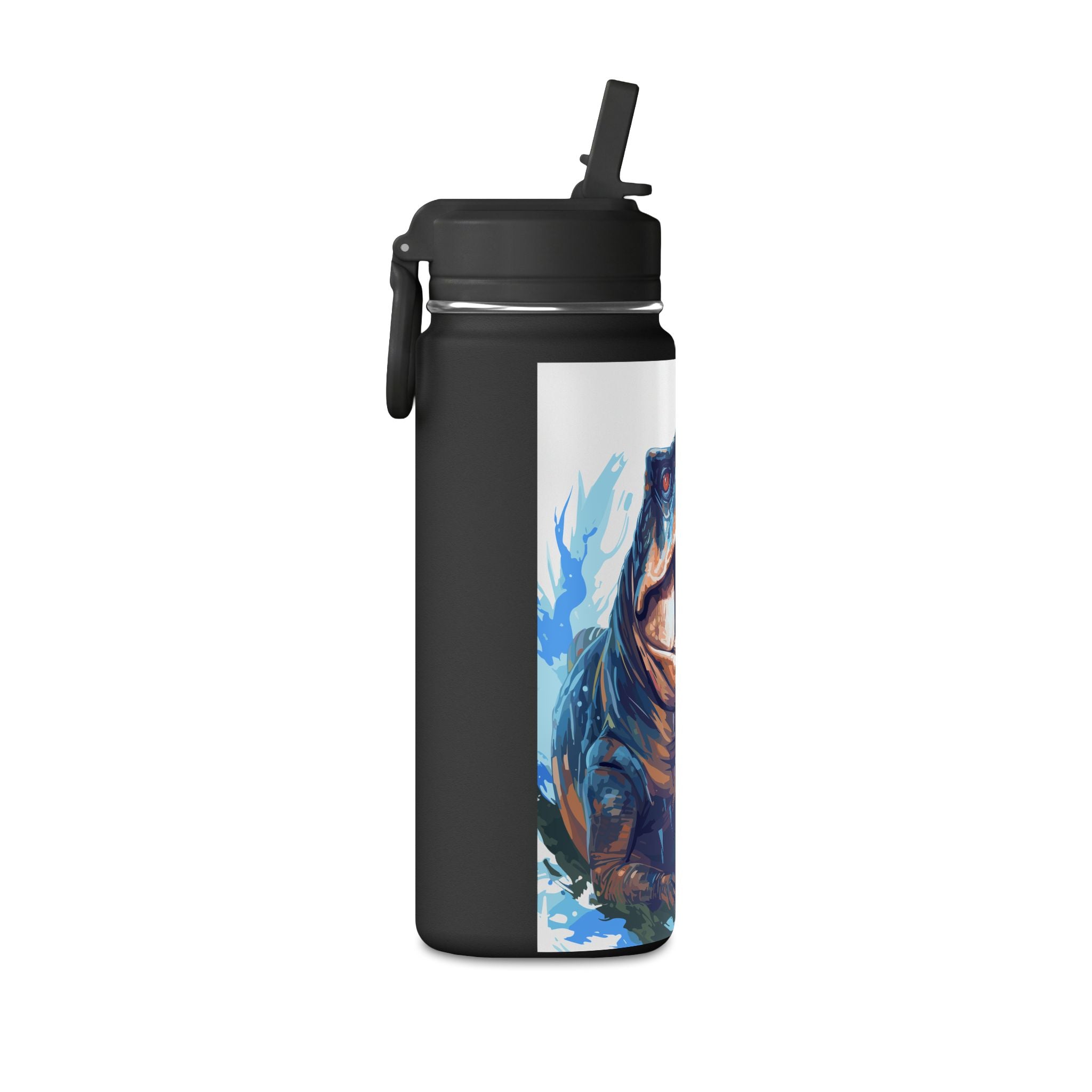 T-Rex Water Bottle — 20oz Dinosaur Sports Bottle with Straw