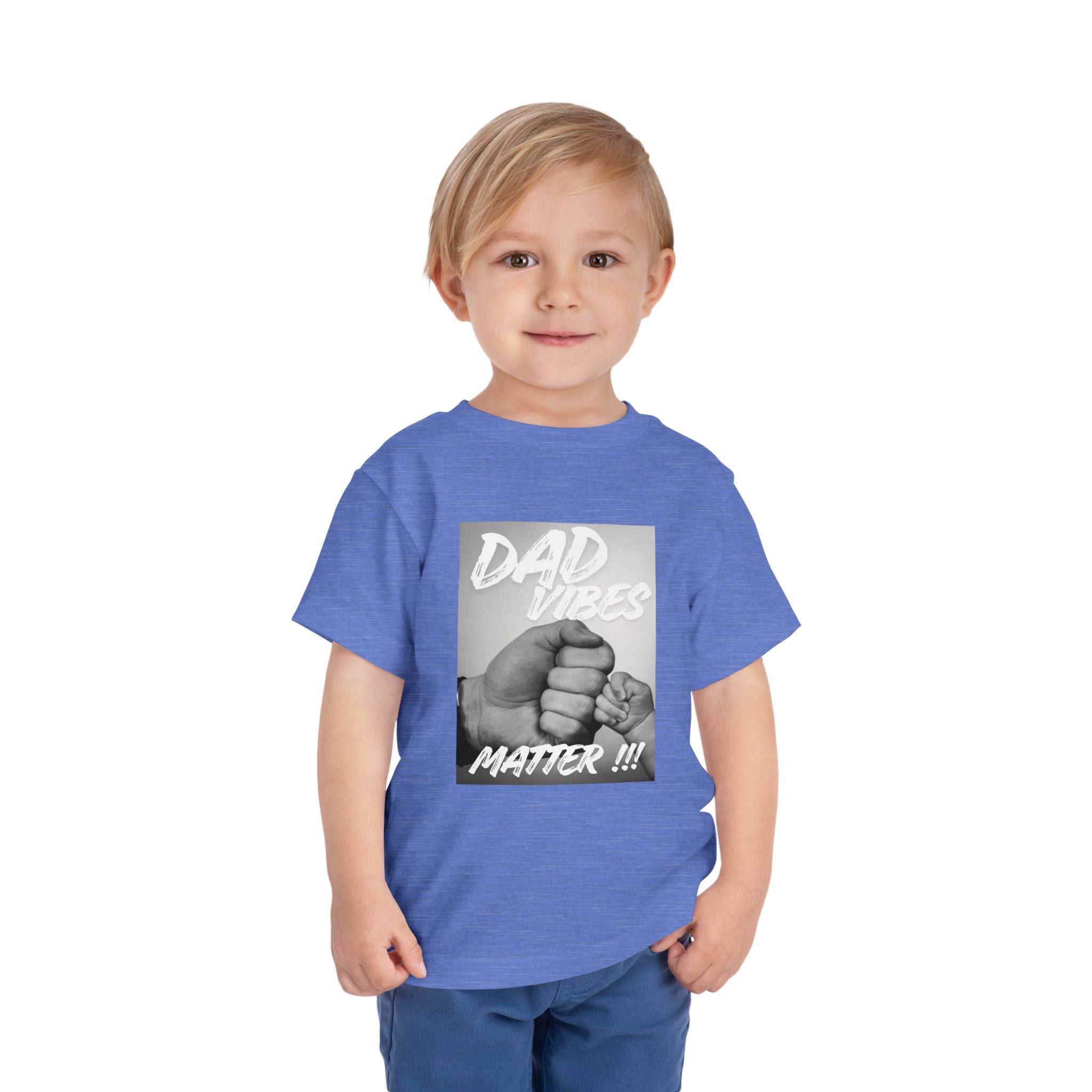 Toddler Tee — "Dad Vibes Matter" Fist Bump Baby Shirt
