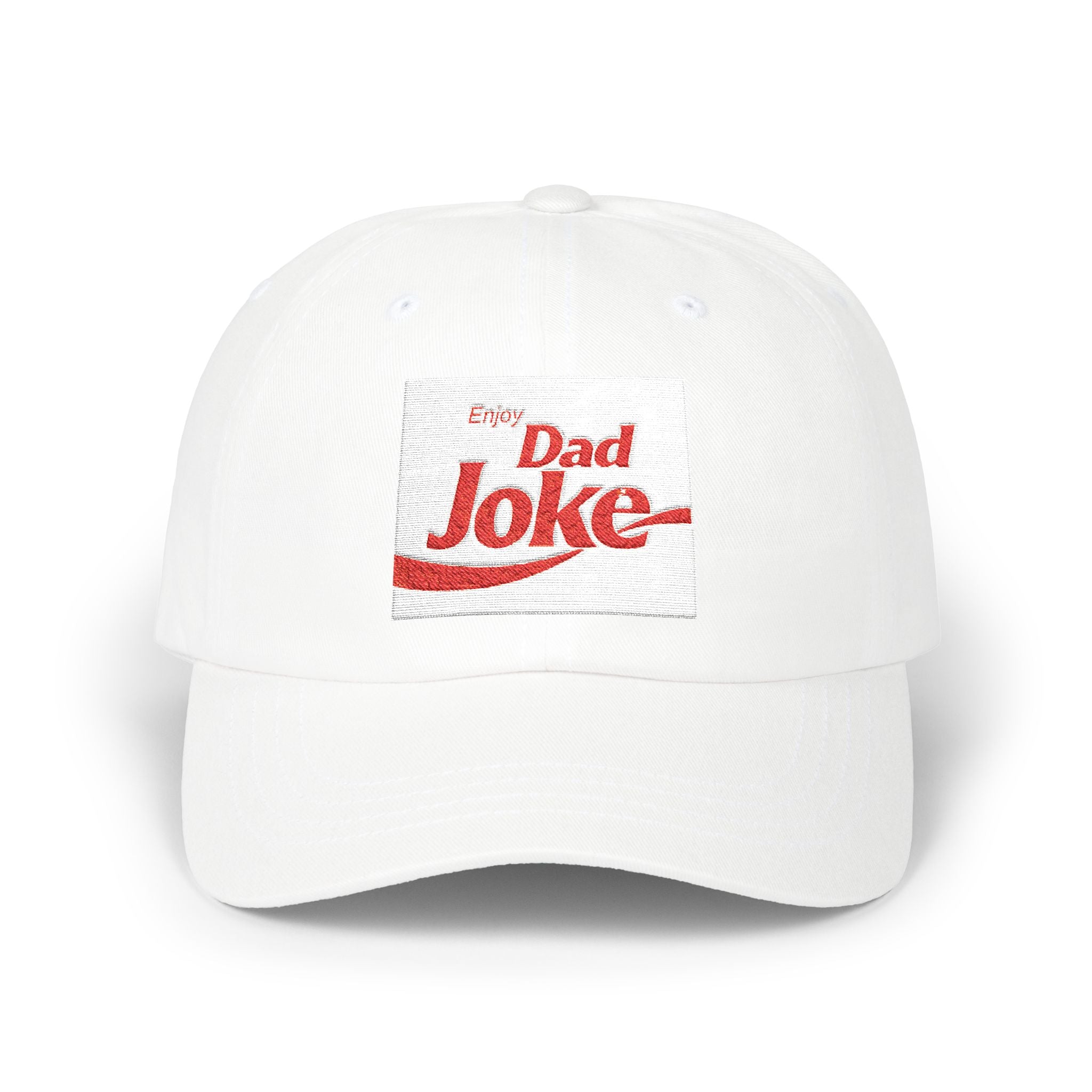 Dad Joke Cap — Classic White Embroidered Baseball Hat