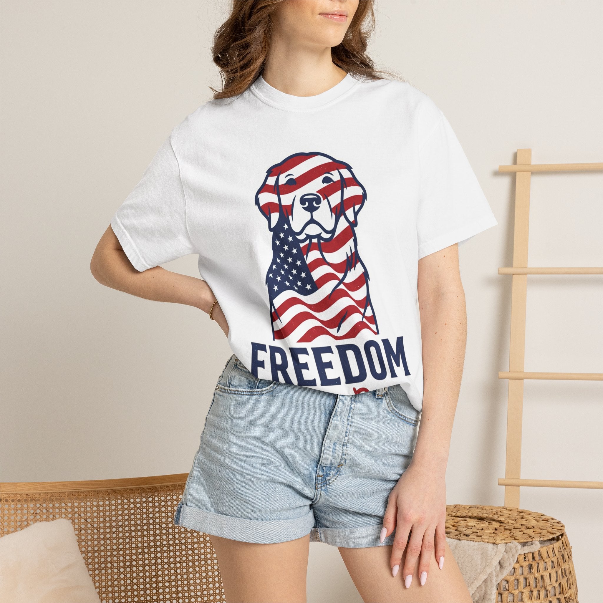 Freedom Fur-Ever Patriotic Dog T-Shirt