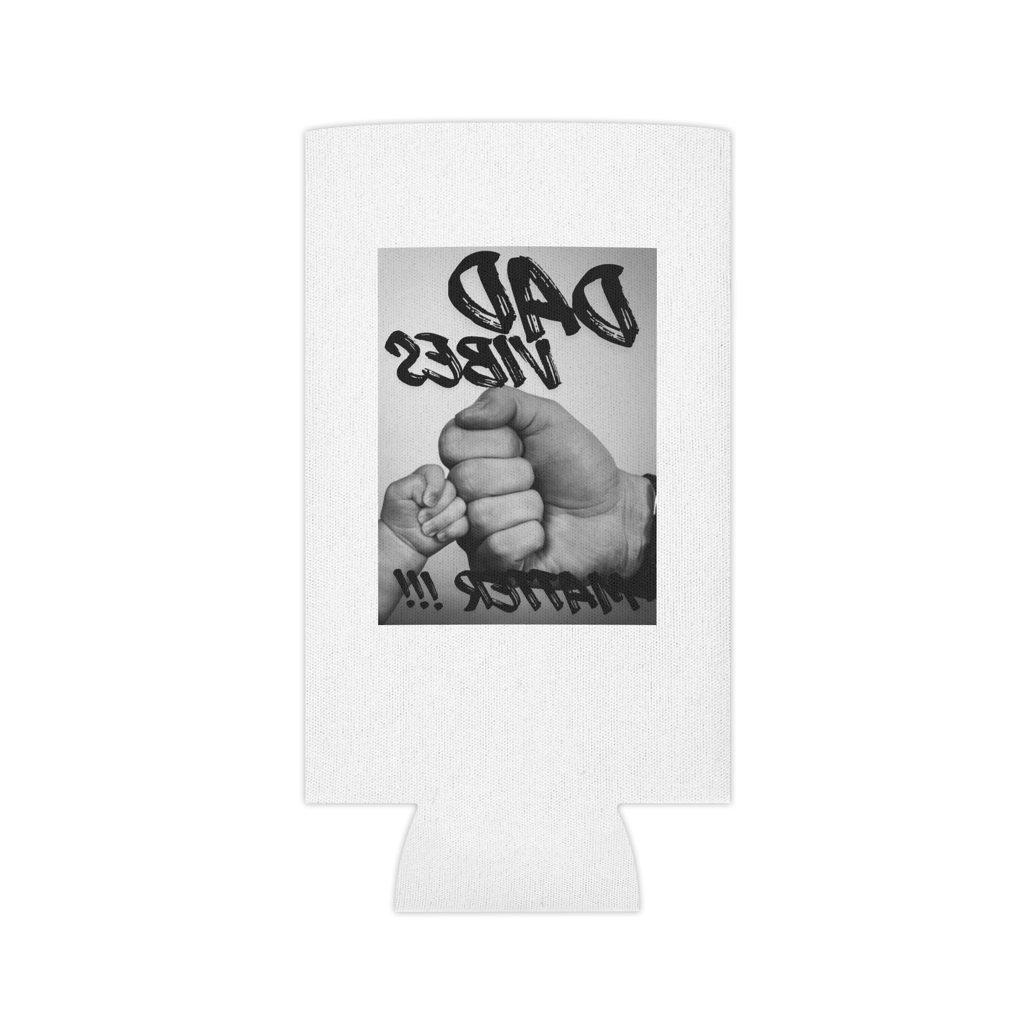 Dad Vibes Can Cooler - Father and Baby Fist Bump Drink Koozie