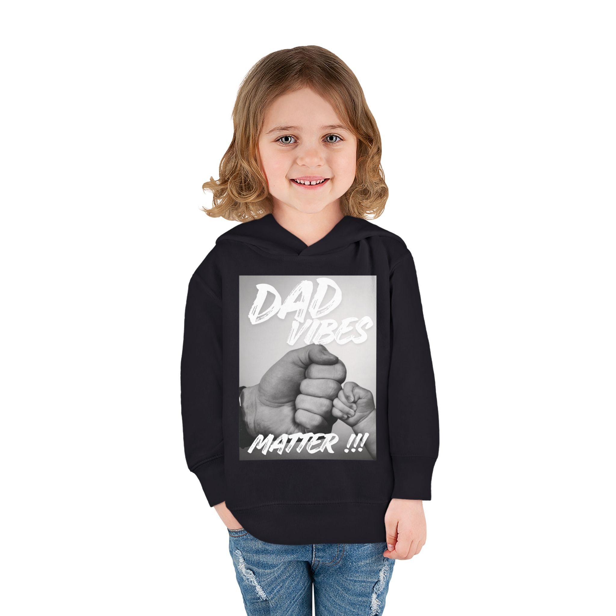 Toddler Hoodie — "Dad Vibes Matter" Fist Bump Pullover (Father’s Day Gift)
