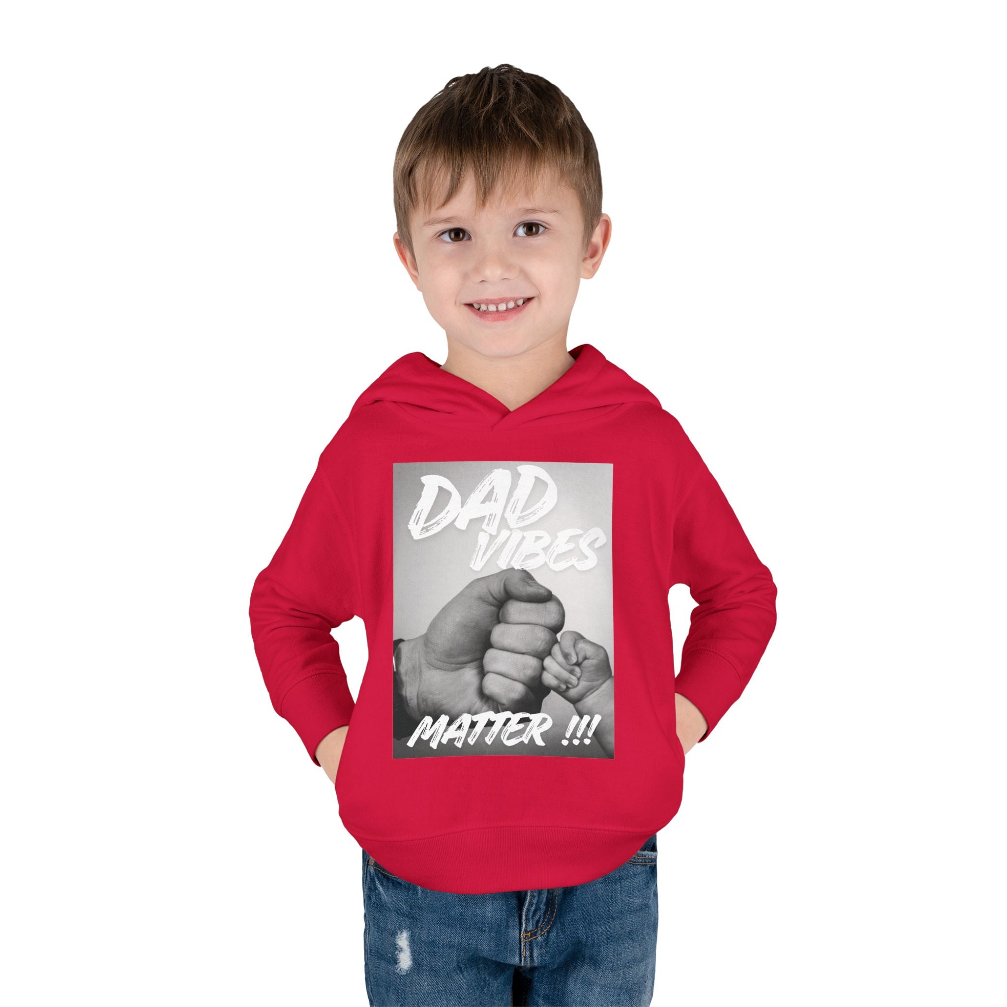 Toddler Hoodie — "Dad Vibes Matter" Fist Bump Pullover (Father’s Day Gift)