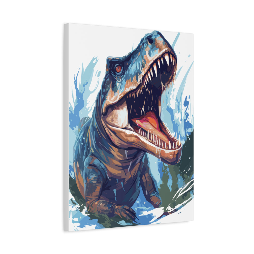T-Rex Roar Matte Canvas Print