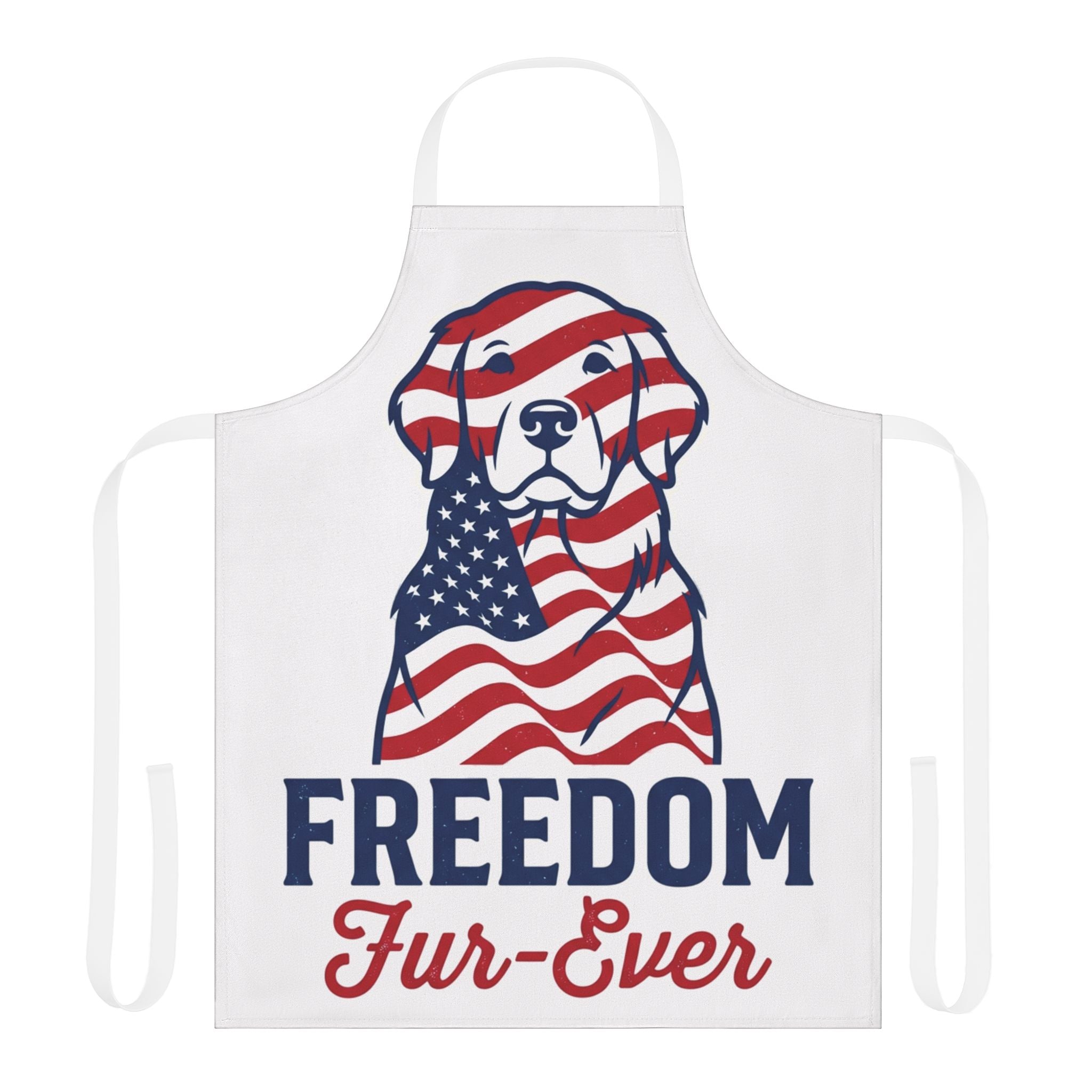 Patriotic Dog Apron — "Freedom Fur-Ever" 4th of July BBQ Cooking Apron