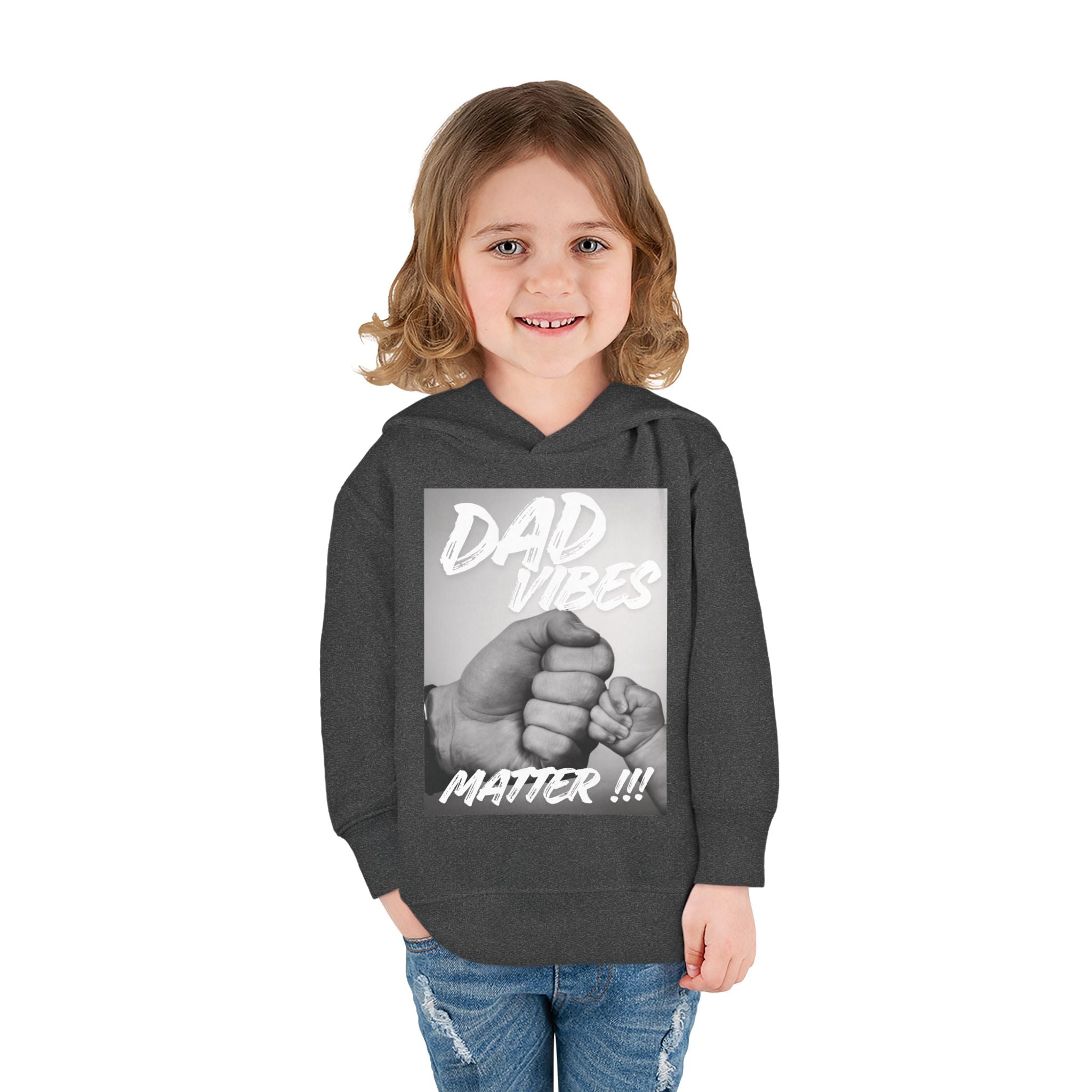 Toddler Hoodie — "Dad Vibes Matter" Fist Bump Pullover (Father’s Day Gift)