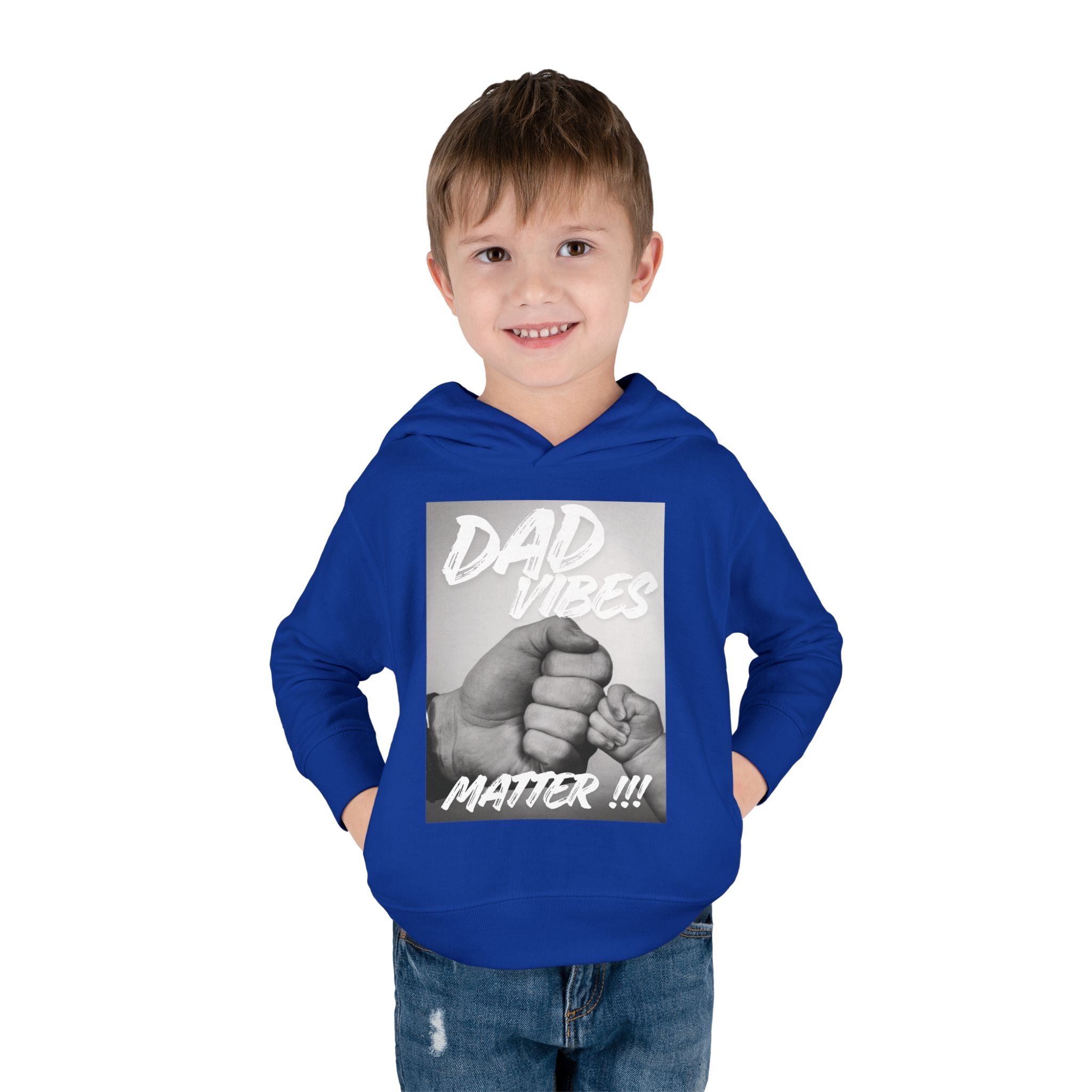 Toddler Hoodie — "Dad Vibes Matter" Fist Bump Pullover (Father’s Day Gift)