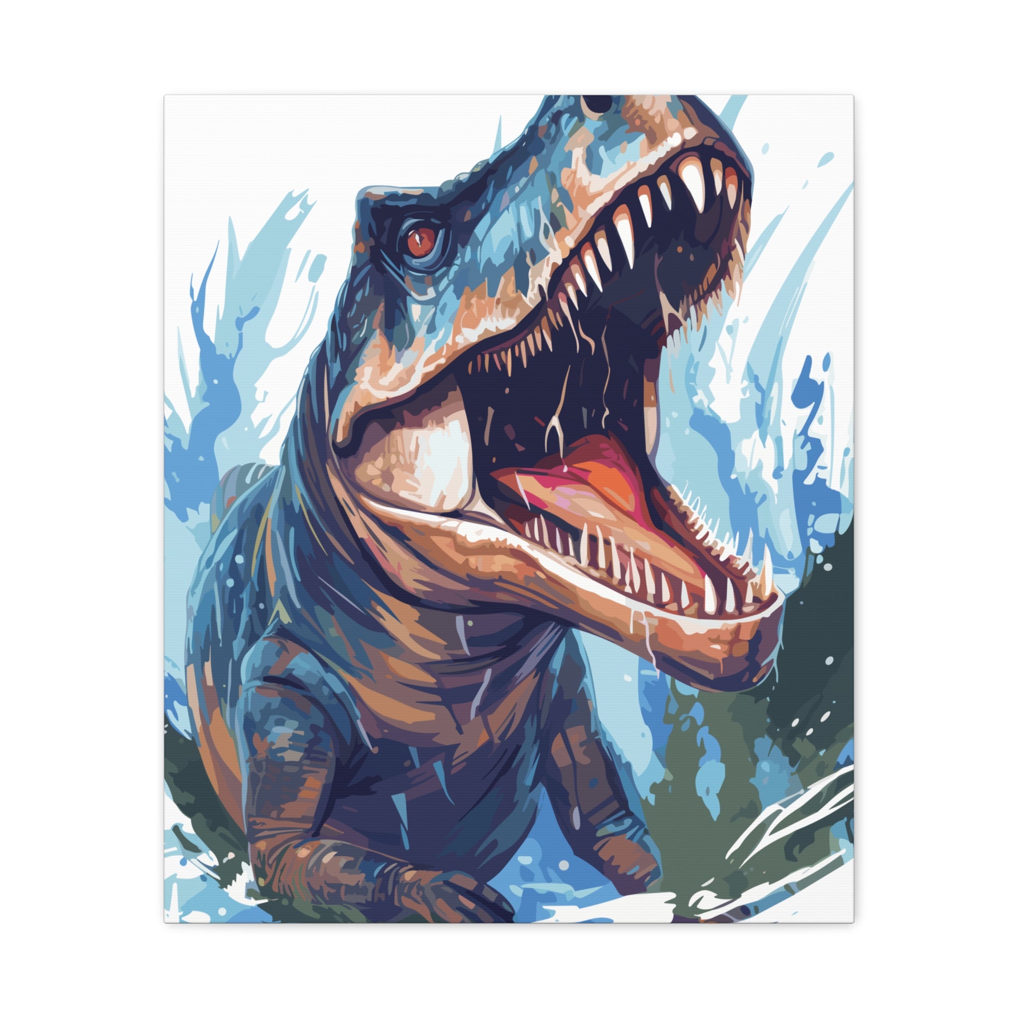 T-Rex Roar Matte Canvas Print