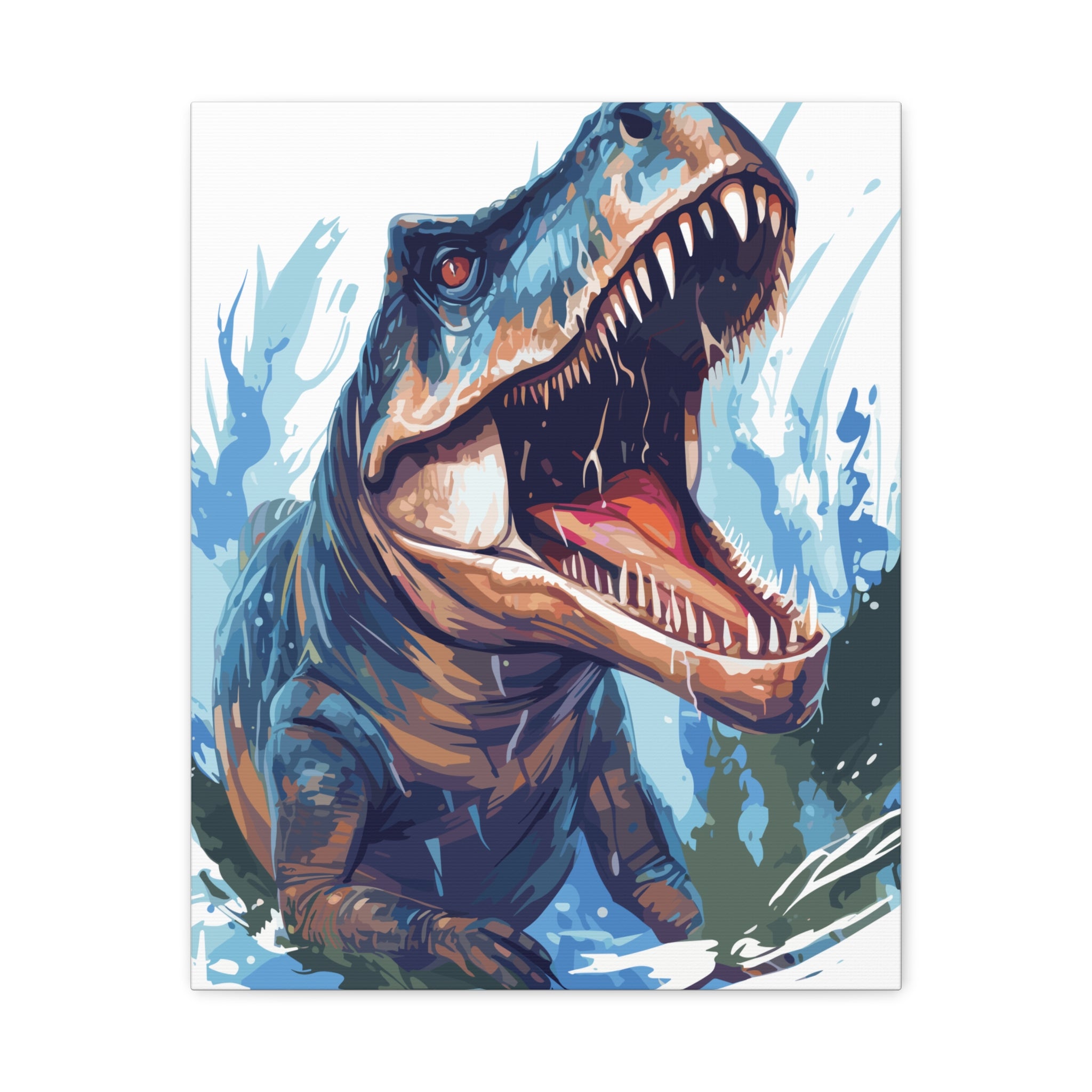 T-Rex Roar Matte Canvas Print