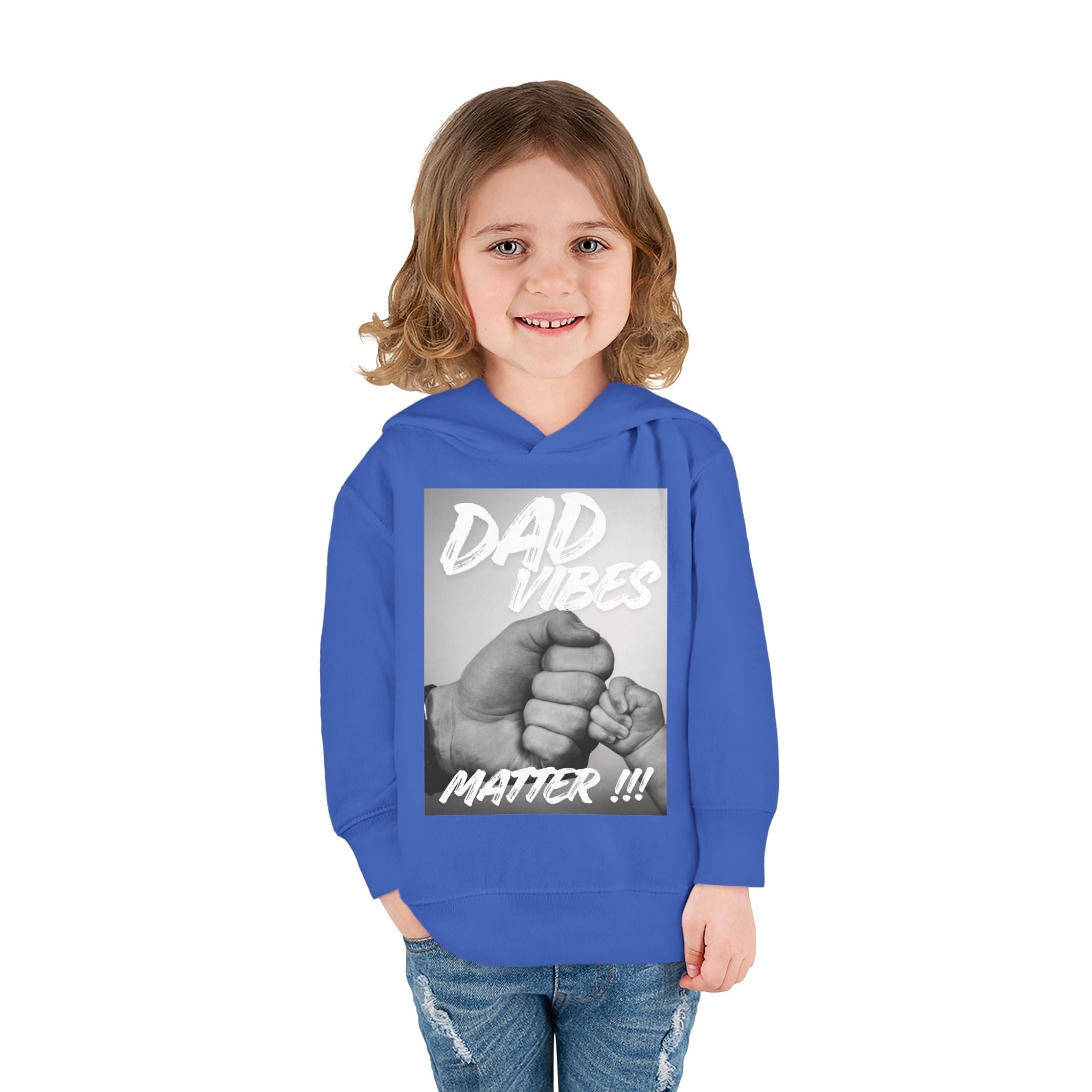 Toddler Hoodie — "Dad Vibes Matter" Fist Bump Pullover (Father’s Day Gift)
