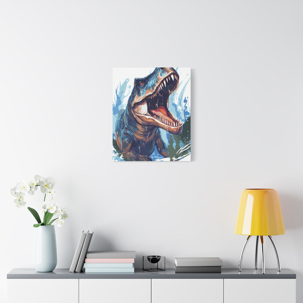 T-Rex Roar Matte Canvas Print