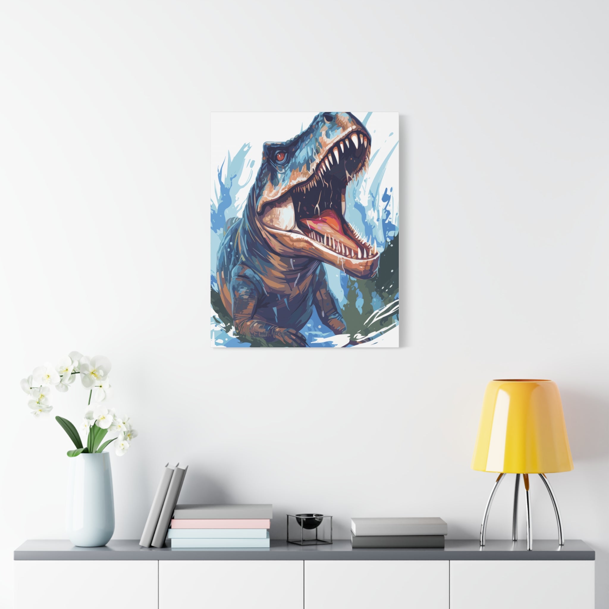 T-Rex Roar Matte Canvas Print
