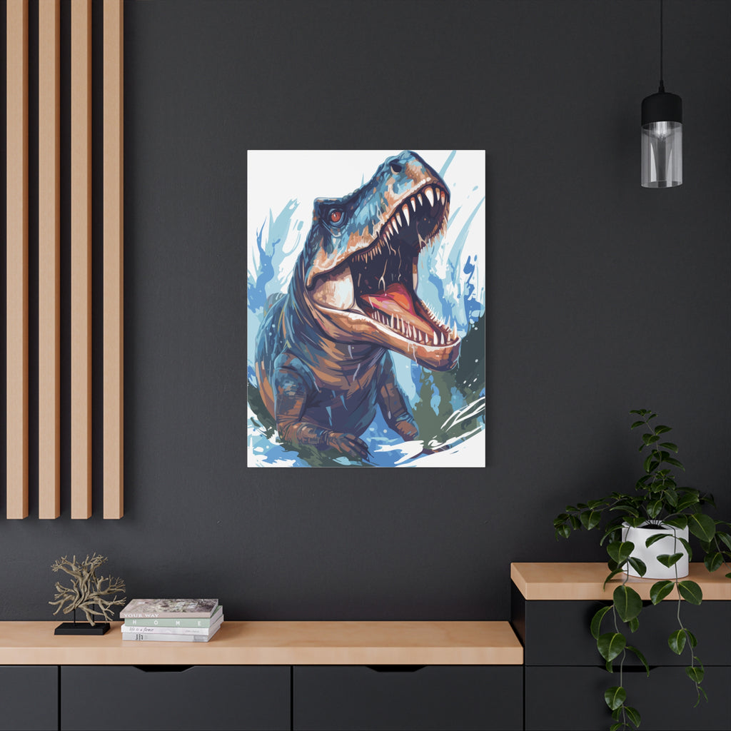 T-Rex Roar Matte Canvas Print