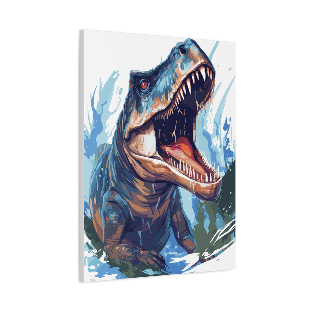 T-Rex Roar Matte Canvas Print