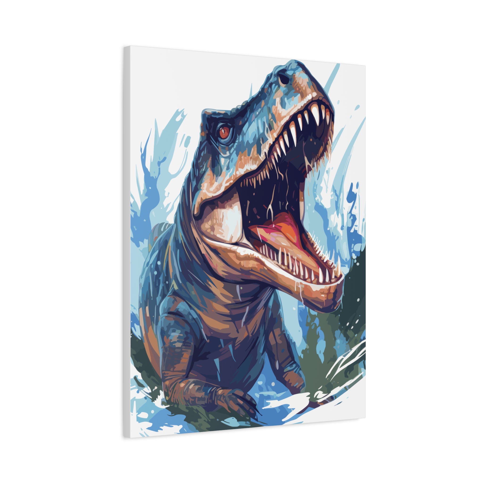 T-Rex Roar Matte Canvas Print