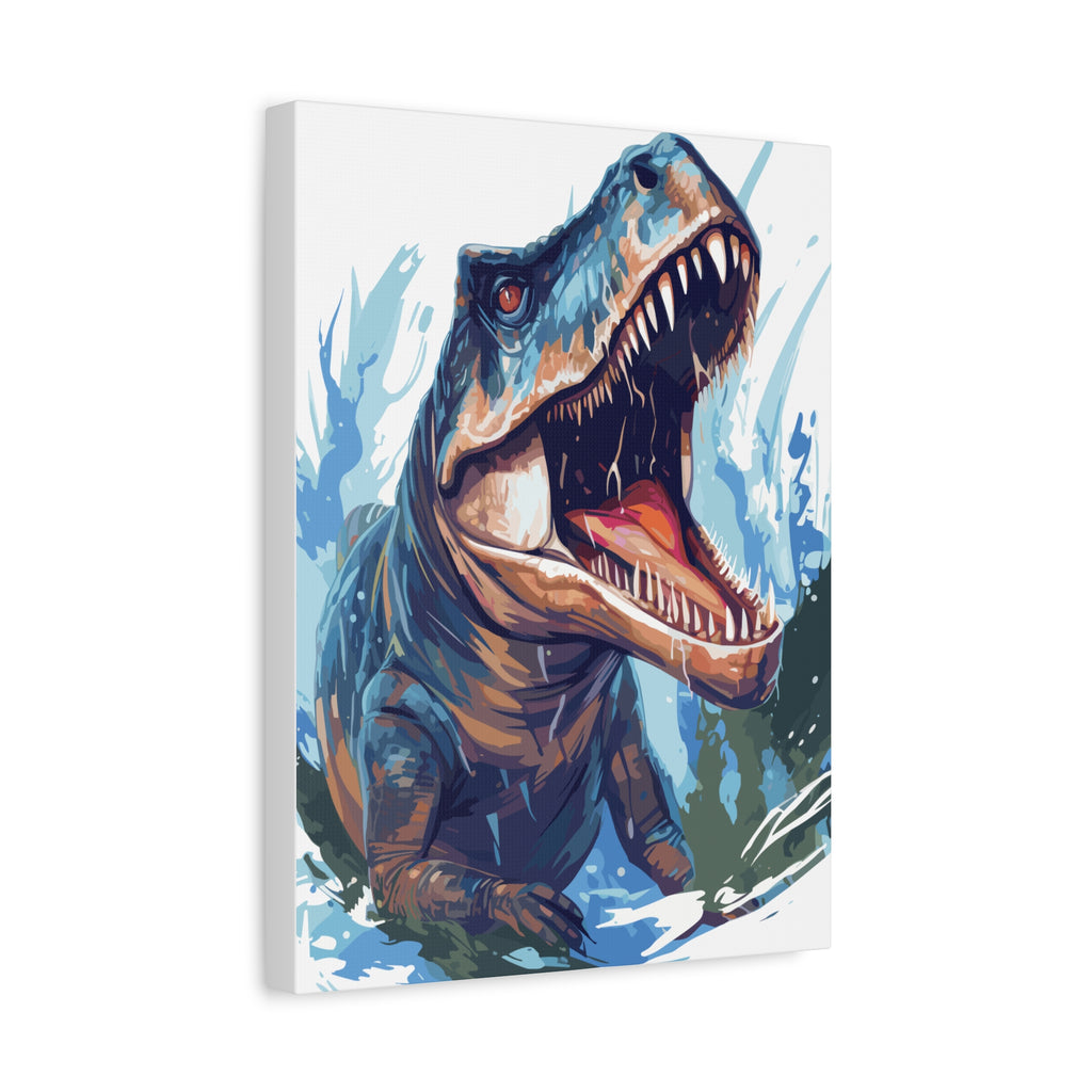 T-Rex Roar Matte Canvas Print