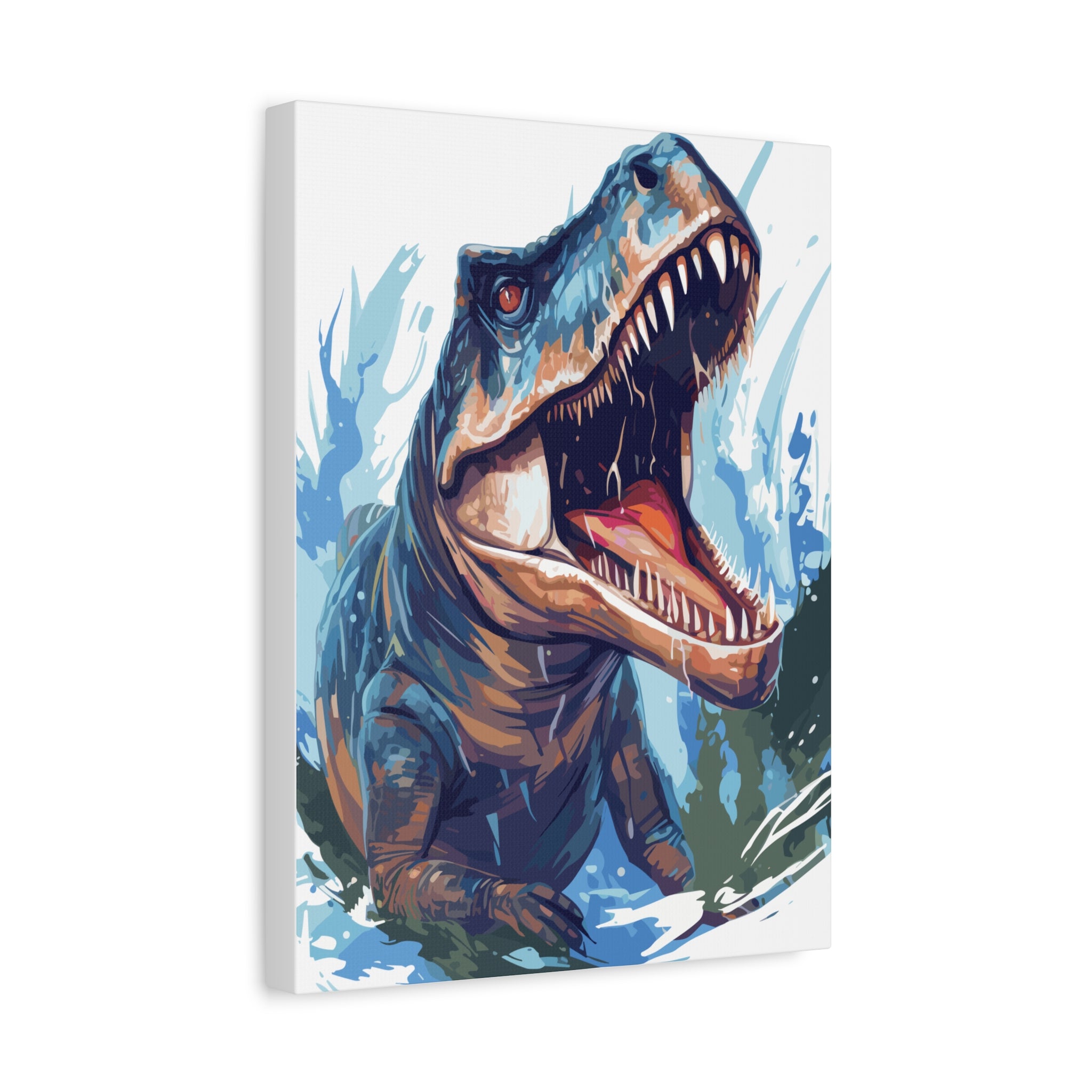 T-Rex Roar Matte Canvas Print