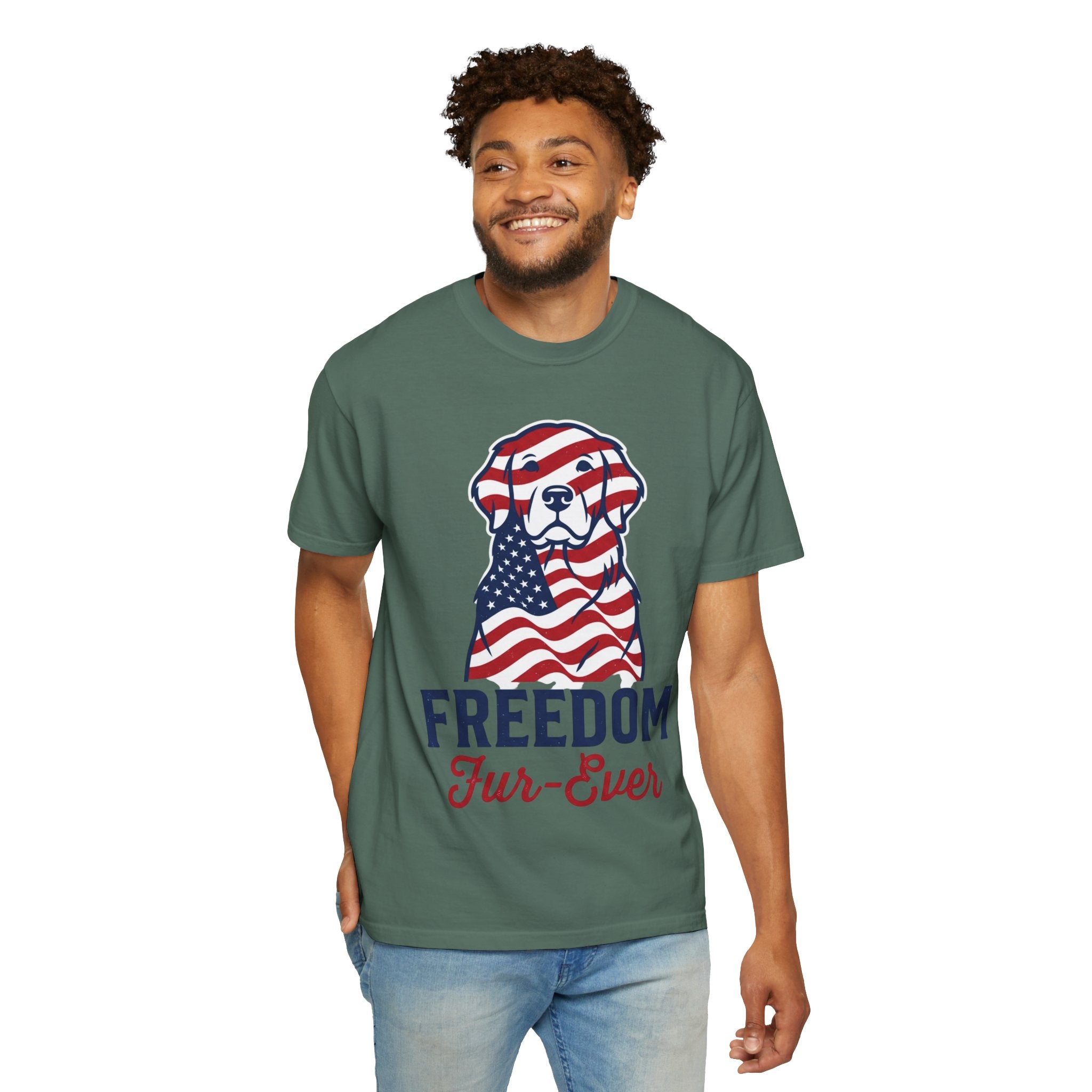 Freedom Fur-Ever Patriotic Dog T-Shirt