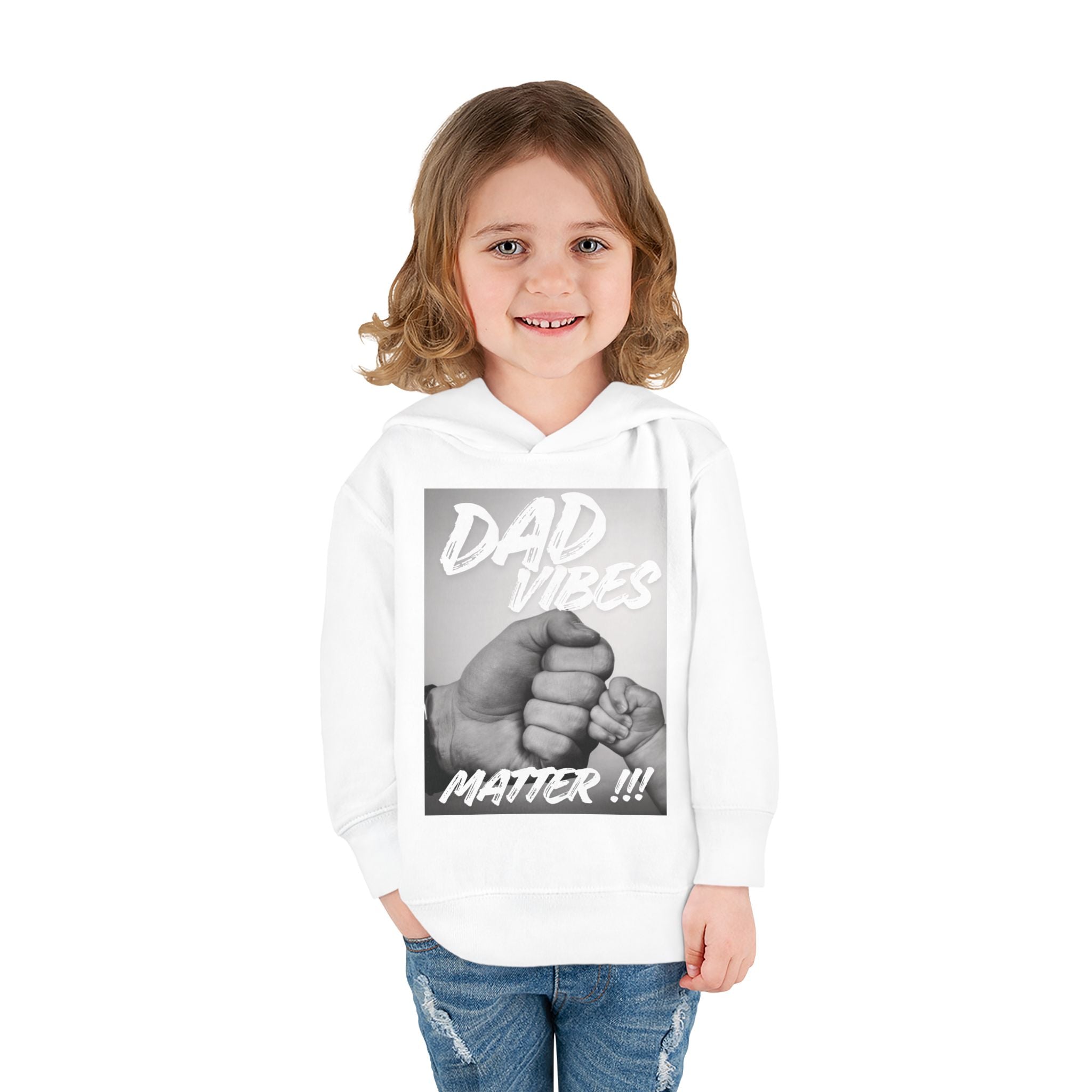 Toddler Hoodie — "Dad Vibes Matter" Fist Bump Pullover (Father’s Day Gift)