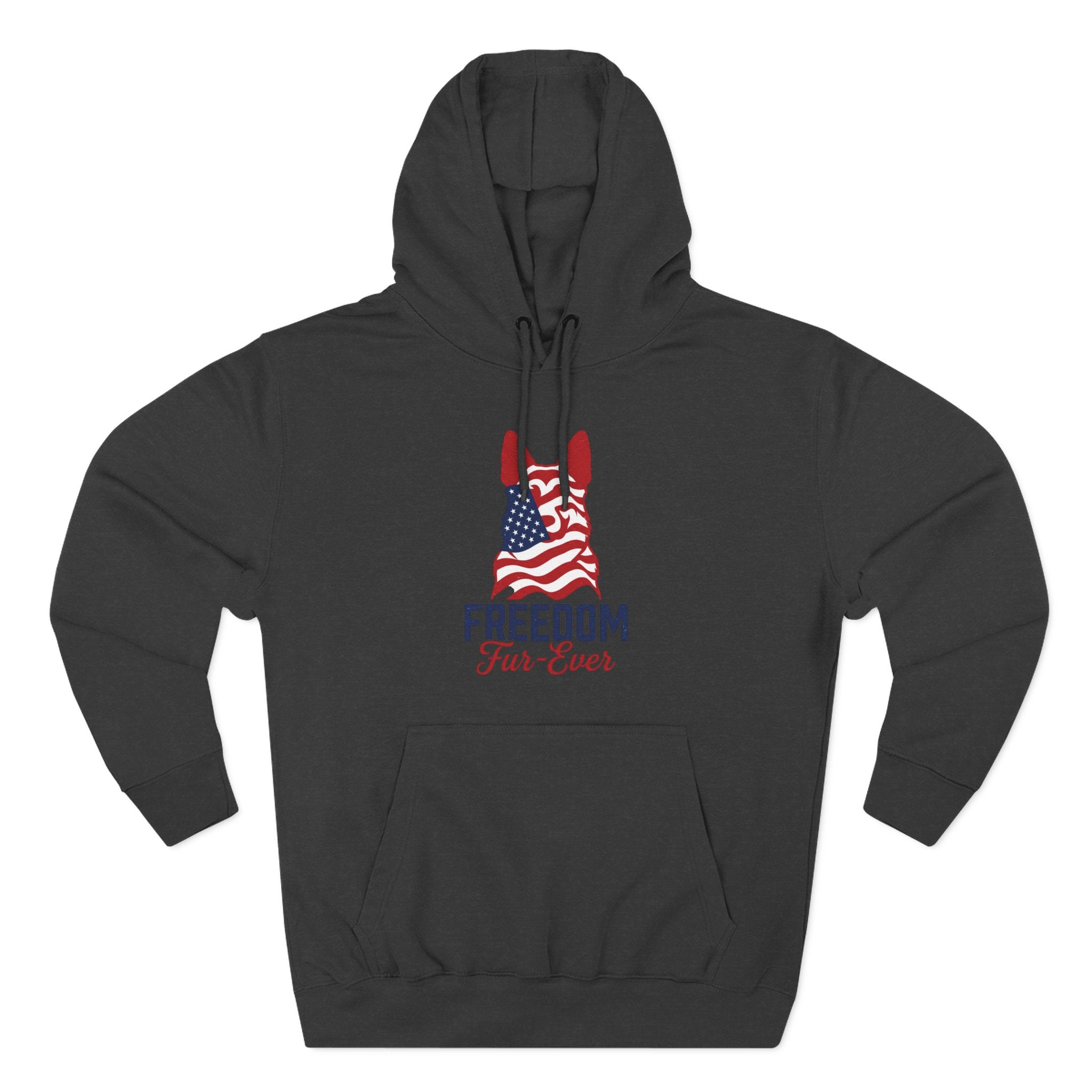 Freedom Fur-ever Hoodie — Patriotic Dog Paw Print Fleece Hoodie