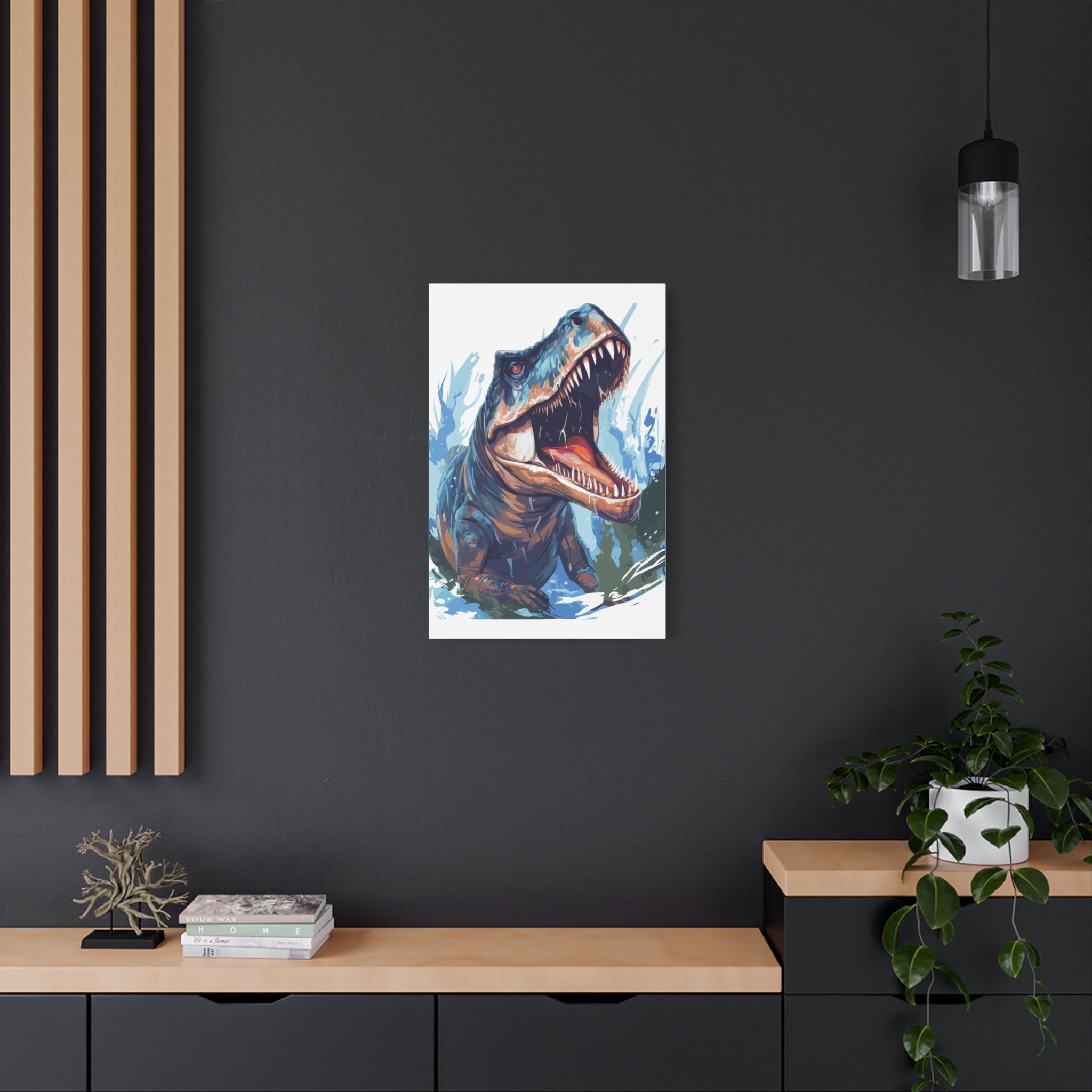 T-Rex Roar Matte Canvas Print