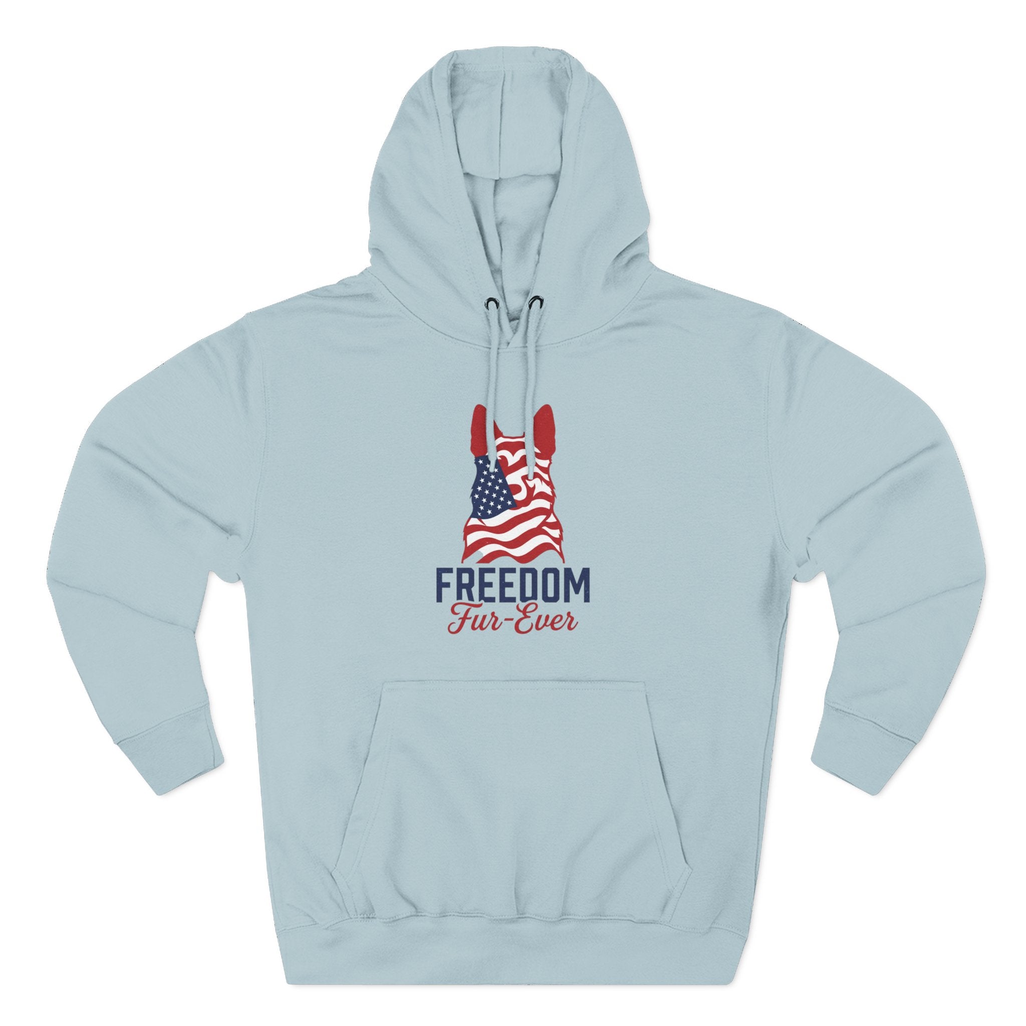 Freedom Fur-ever Hoodie — Patriotic Dog Paw Print Fleece Hoodie