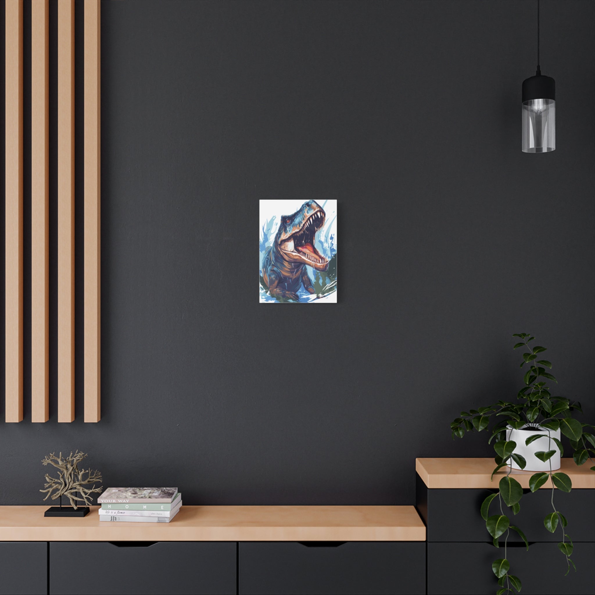 T-Rex Roar Matte Canvas Print