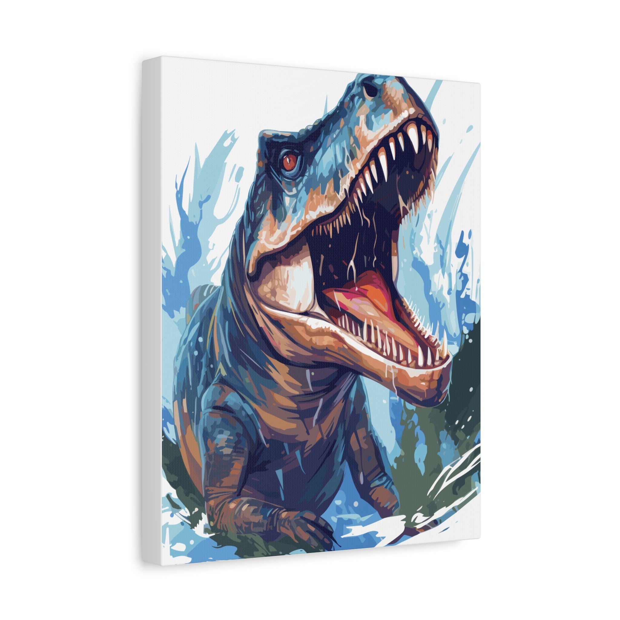 T-Rex Roar Matte Canvas Print