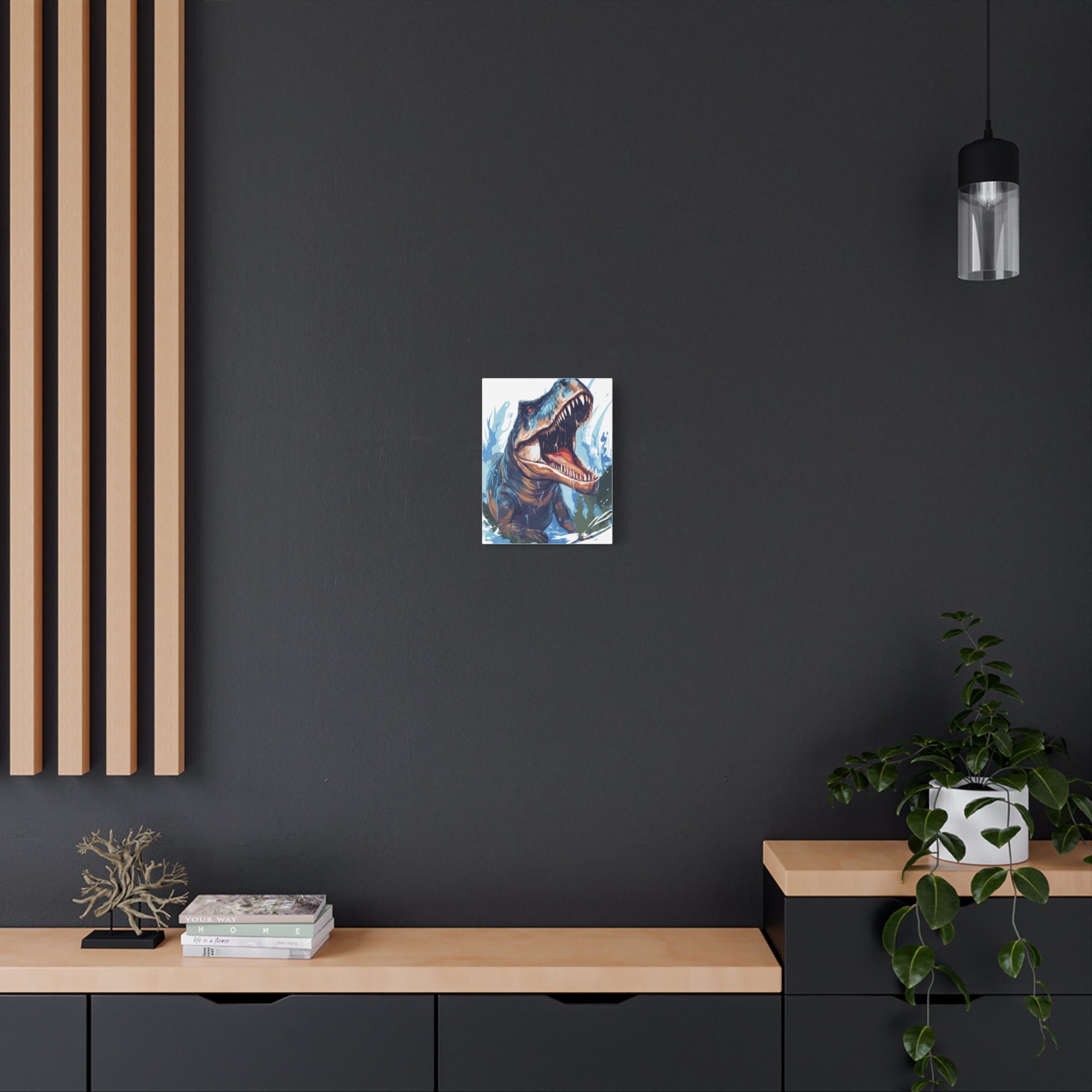 T-Rex Roar Matte Canvas Print