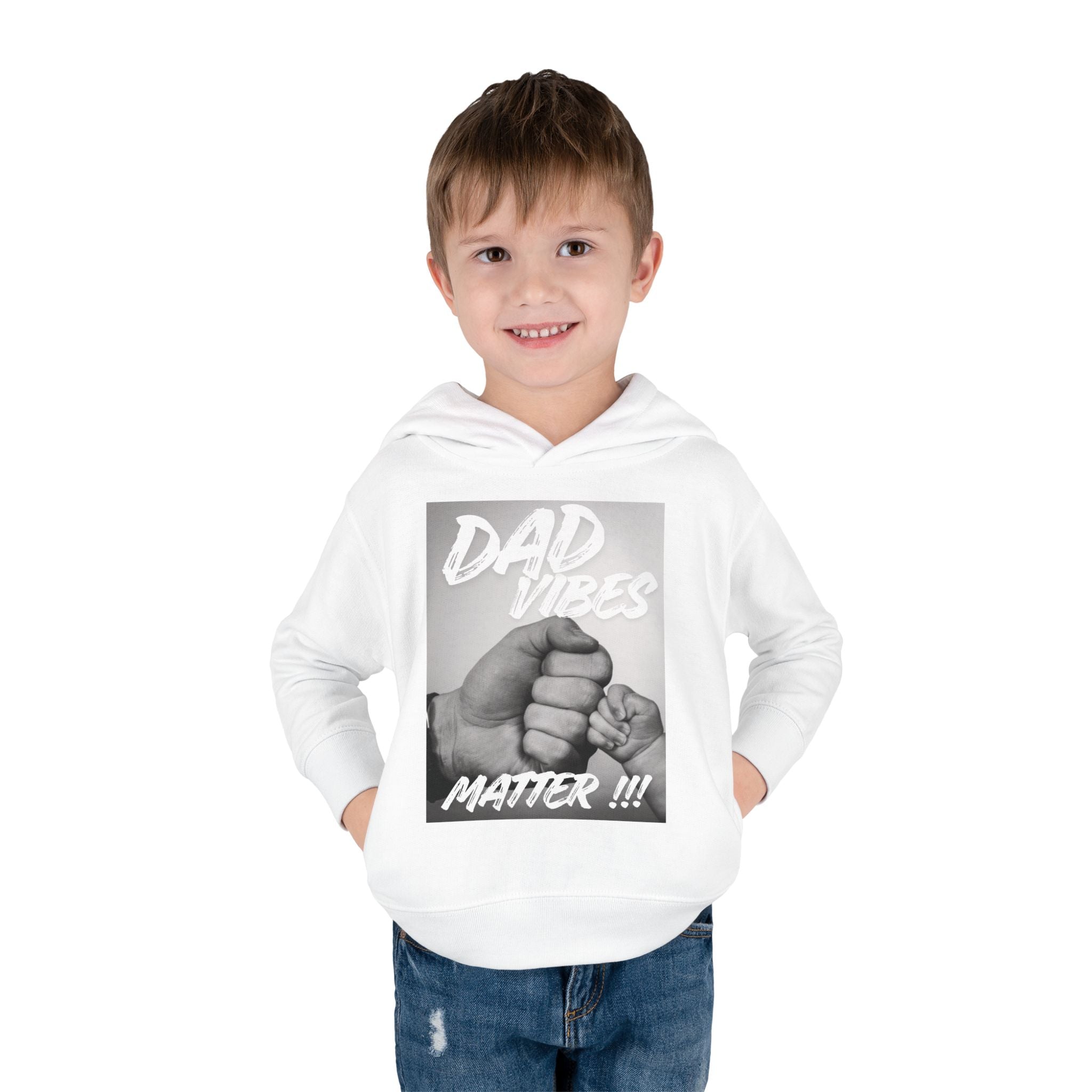 Toddler Hoodie — "Dad Vibes Matter" Fist Bump Pullover (Father’s Day Gift)