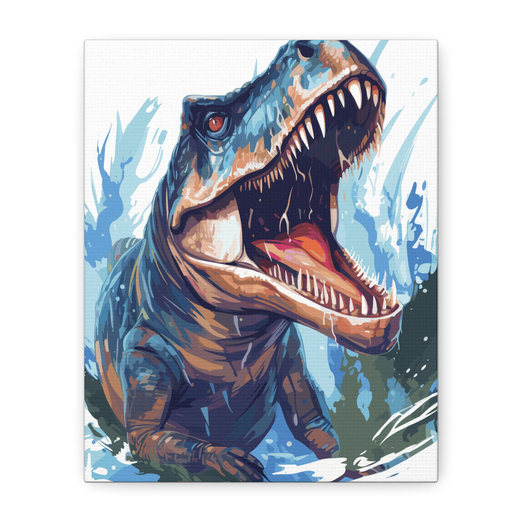 T-Rex Roar Matte Canvas Print