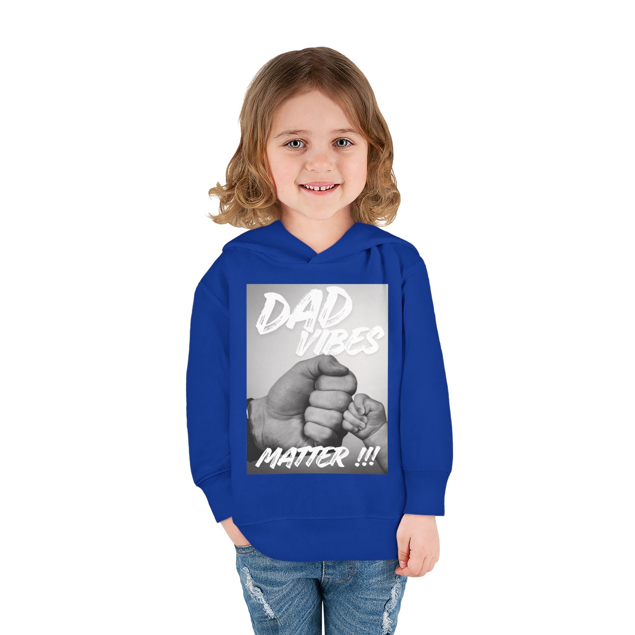 Toddler Hoodie — "Dad Vibes Matter" Fist Bump Pullover (Father’s Day Gift)