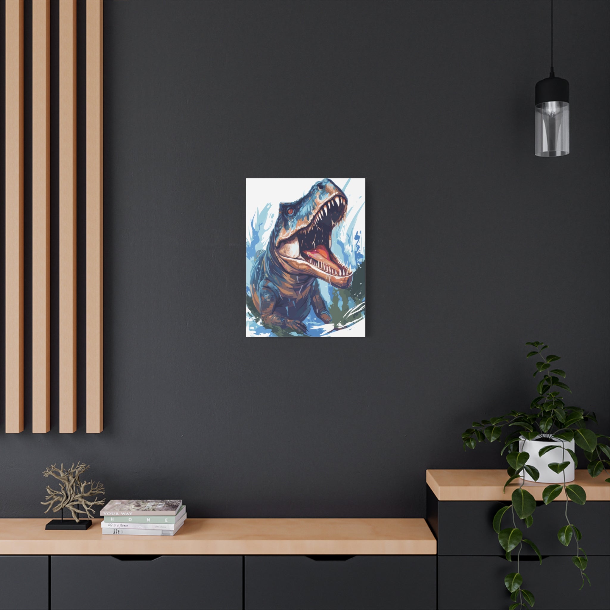 T-Rex Roar Matte Canvas Print