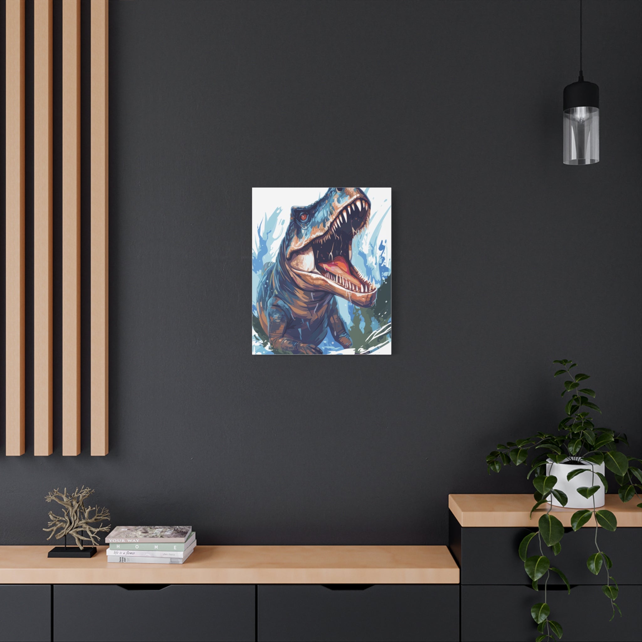 T-Rex Roar Matte Canvas Print