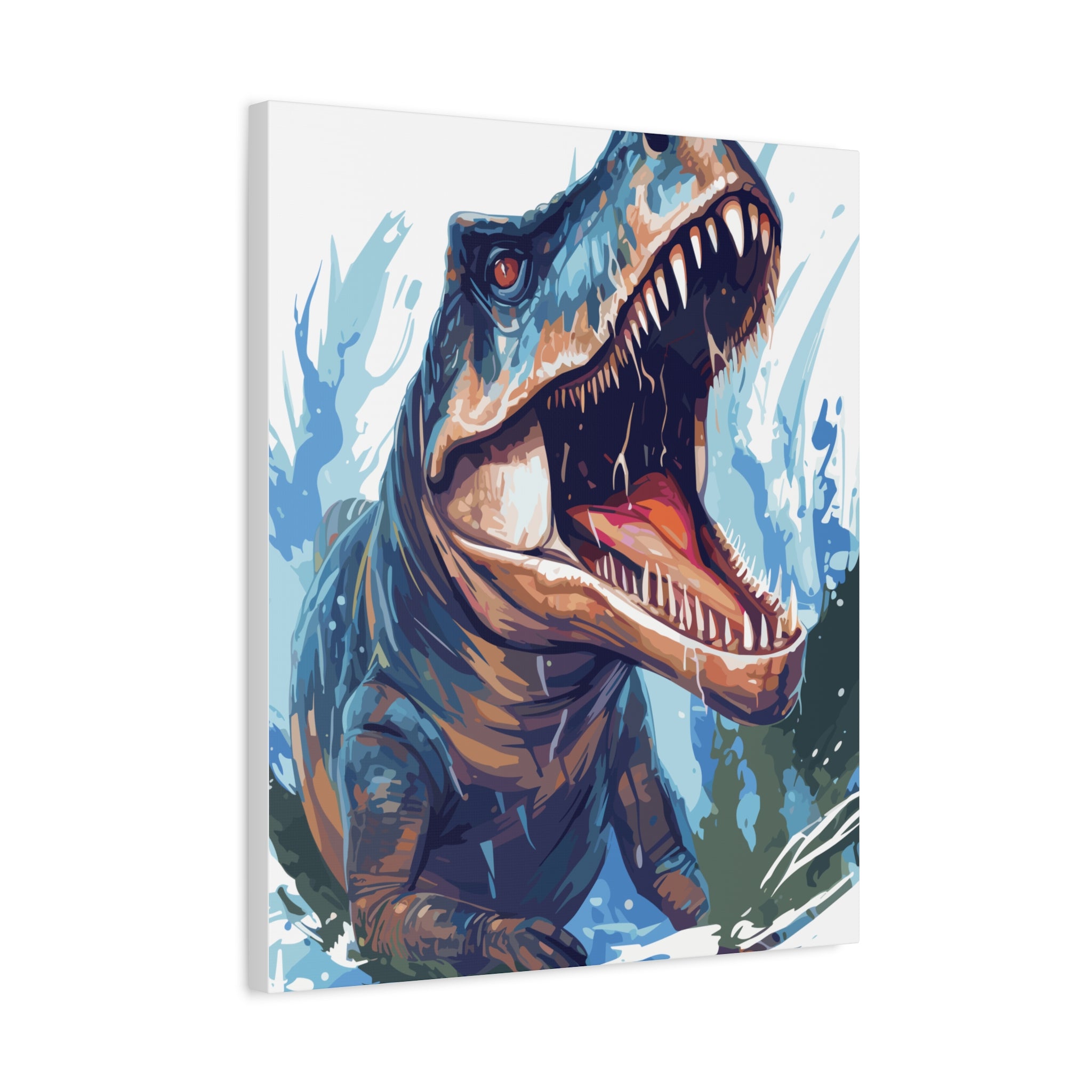 T-Rex Roar Matte Canvas Print