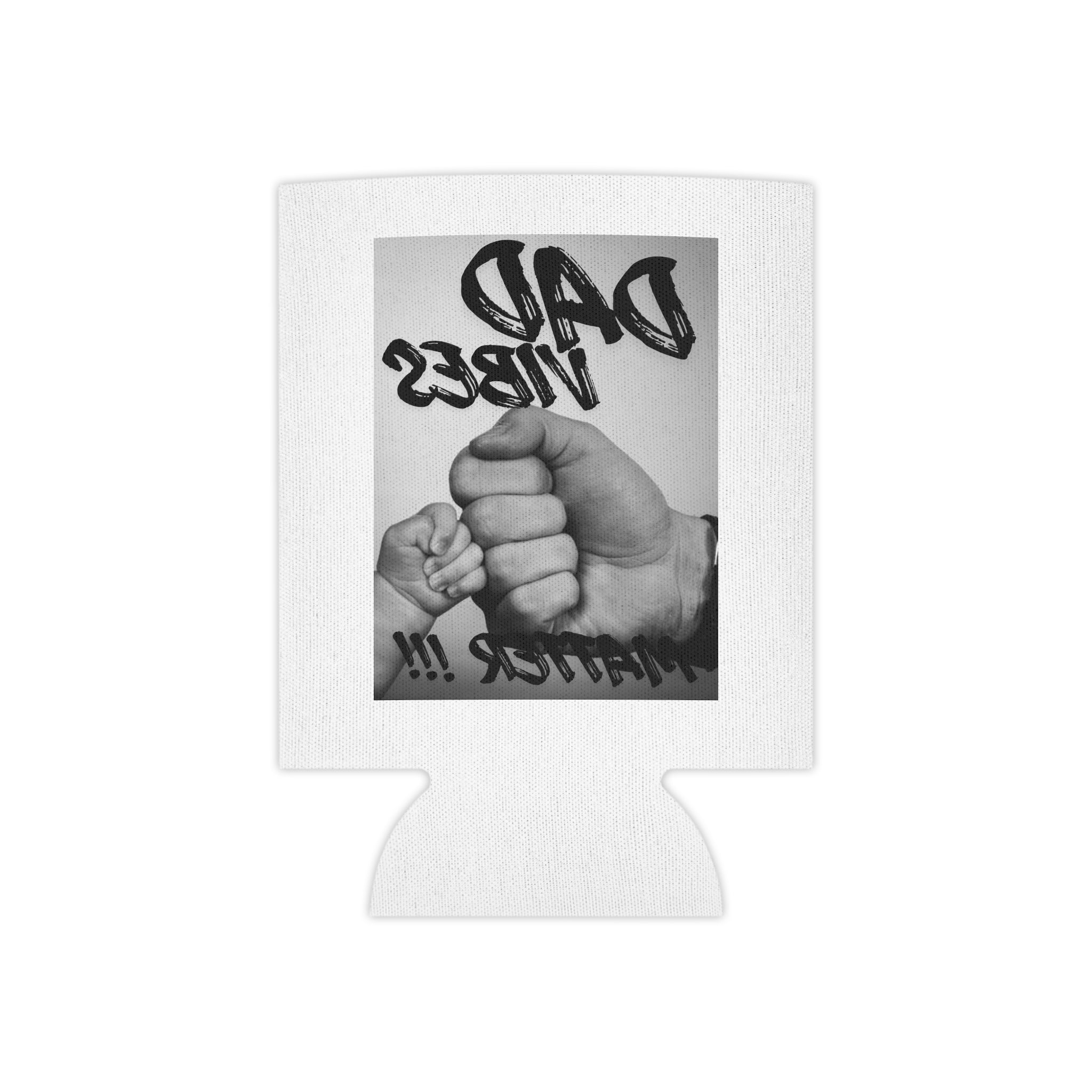 Dad Vibes Can Cooler - Father and Baby Fist Bump Drink Koozie