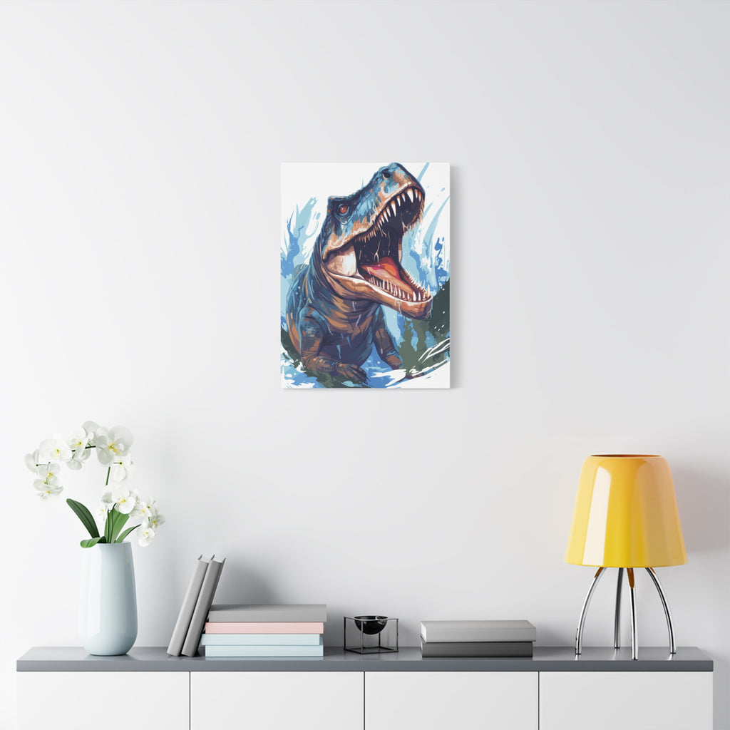 T-Rex Roar Matte Canvas Print
