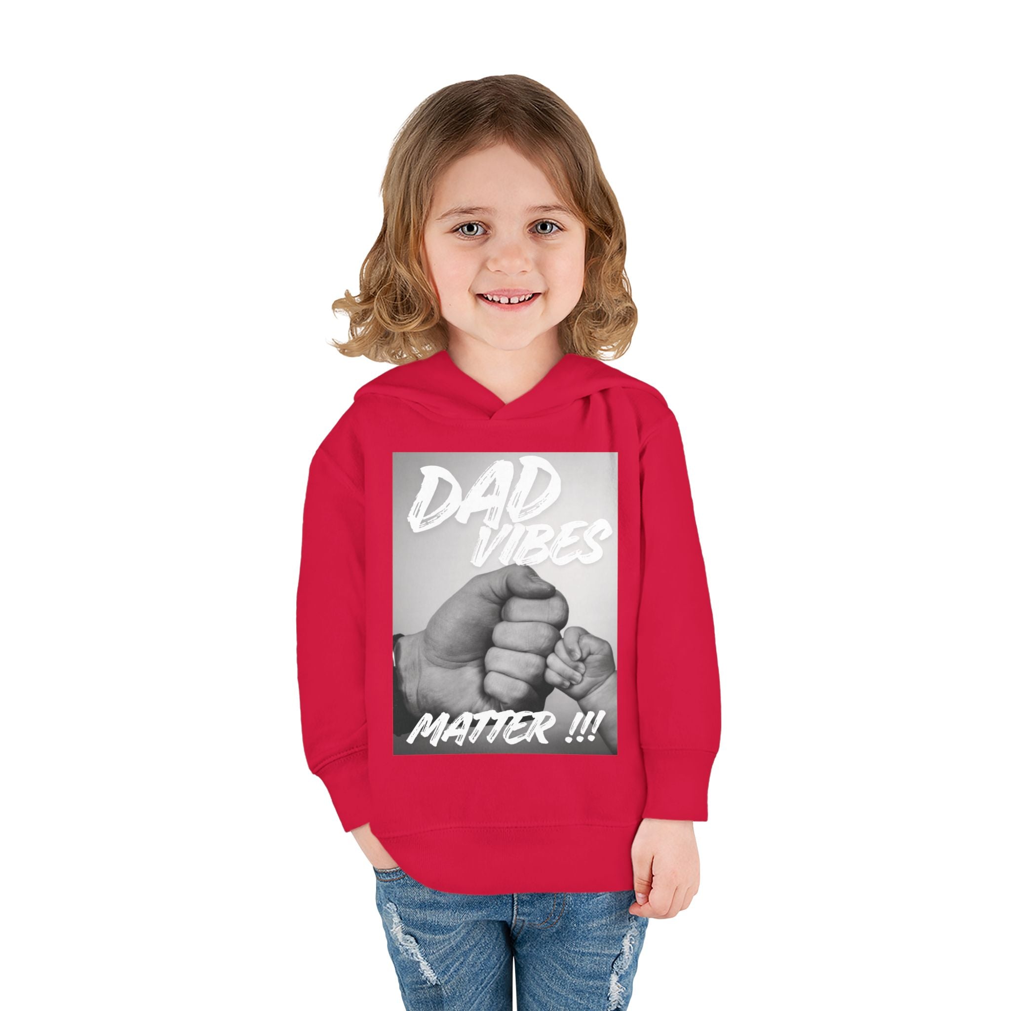 Toddler Hoodie — "Dad Vibes Matter" Fist Bump Pullover (Father’s Day Gift)