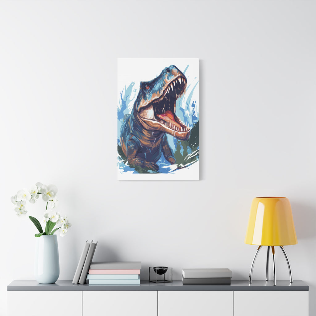 T-Rex Roar Matte Canvas Print