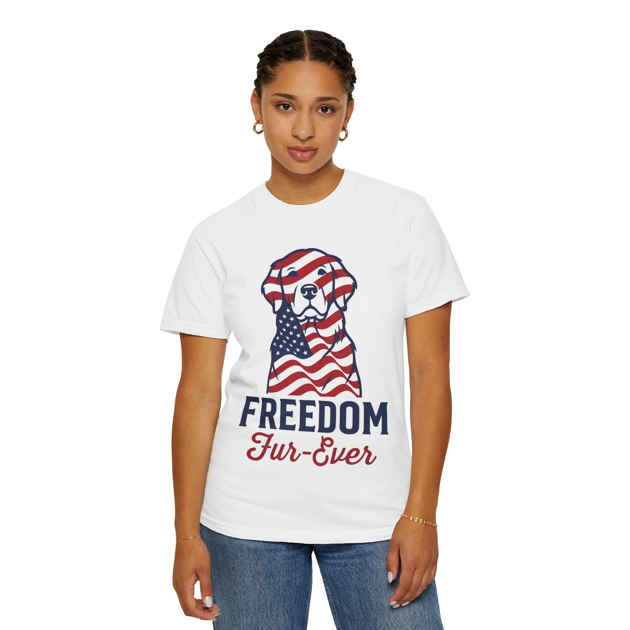 Freedom Fur-Ever Patriotic Dog T-Shirt