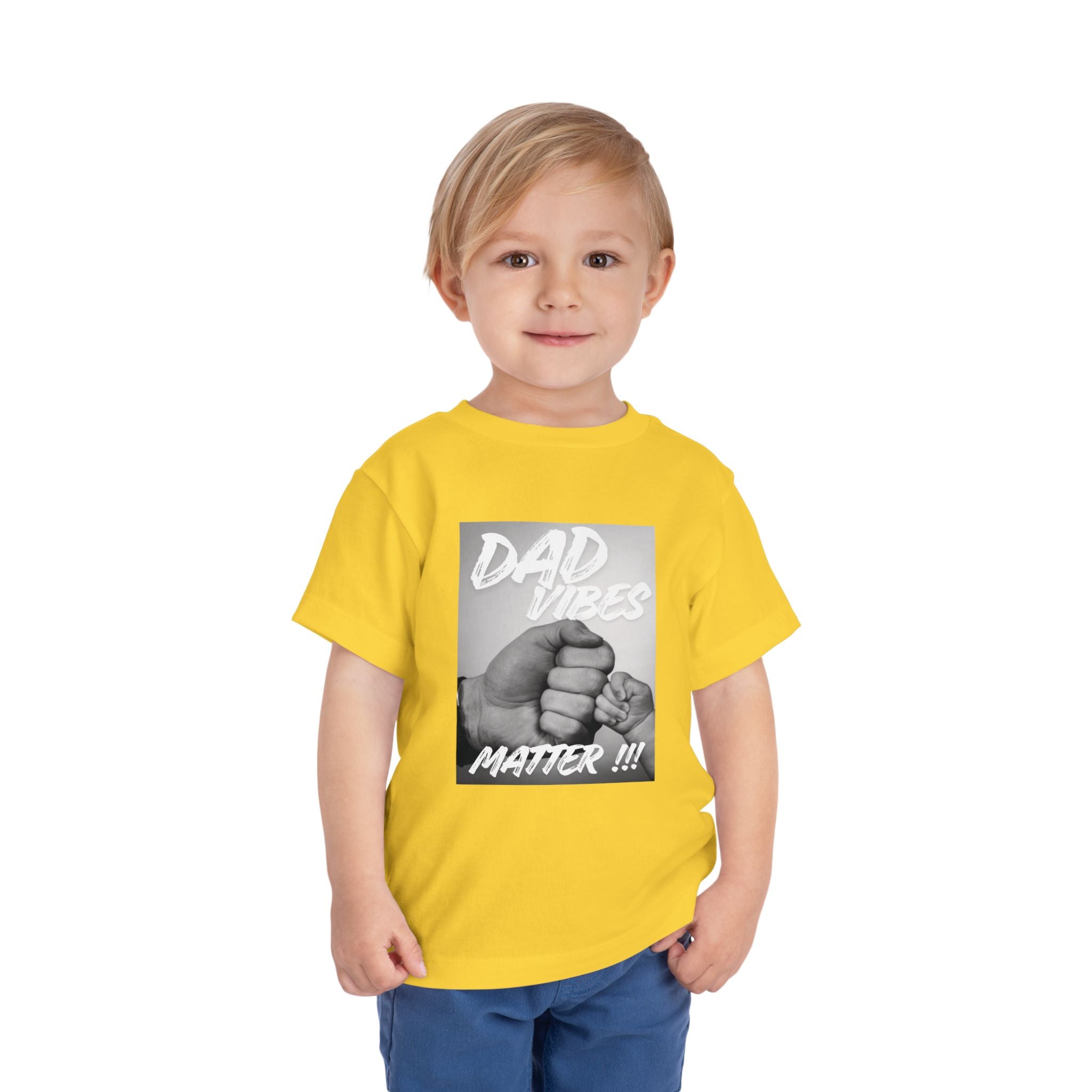 Toddler Tee — "Dad Vibes Matter" Fist Bump Baby Shirt